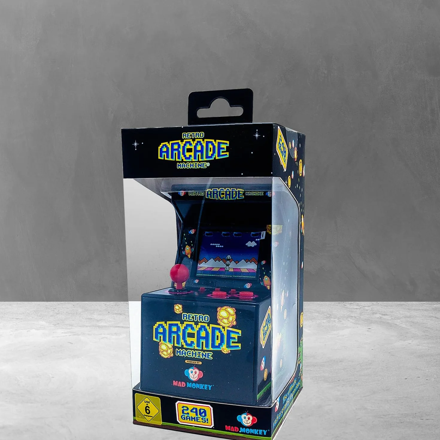 Mad Monkey Mini borne d'arcade rétro portable Noir