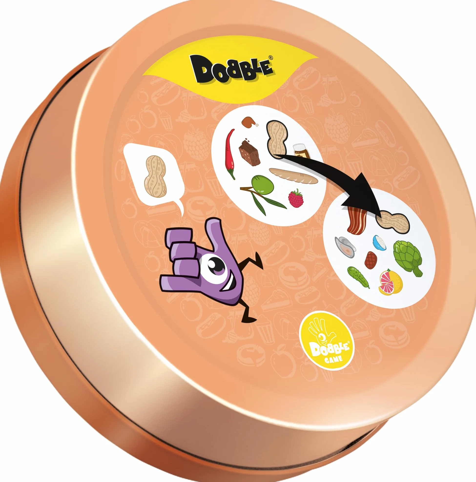 Dobble Asmodee Gourmandise - Jeu de Cartes Rapide pour Toute la Famille - 2-8 Joueurs, 6+ Ans