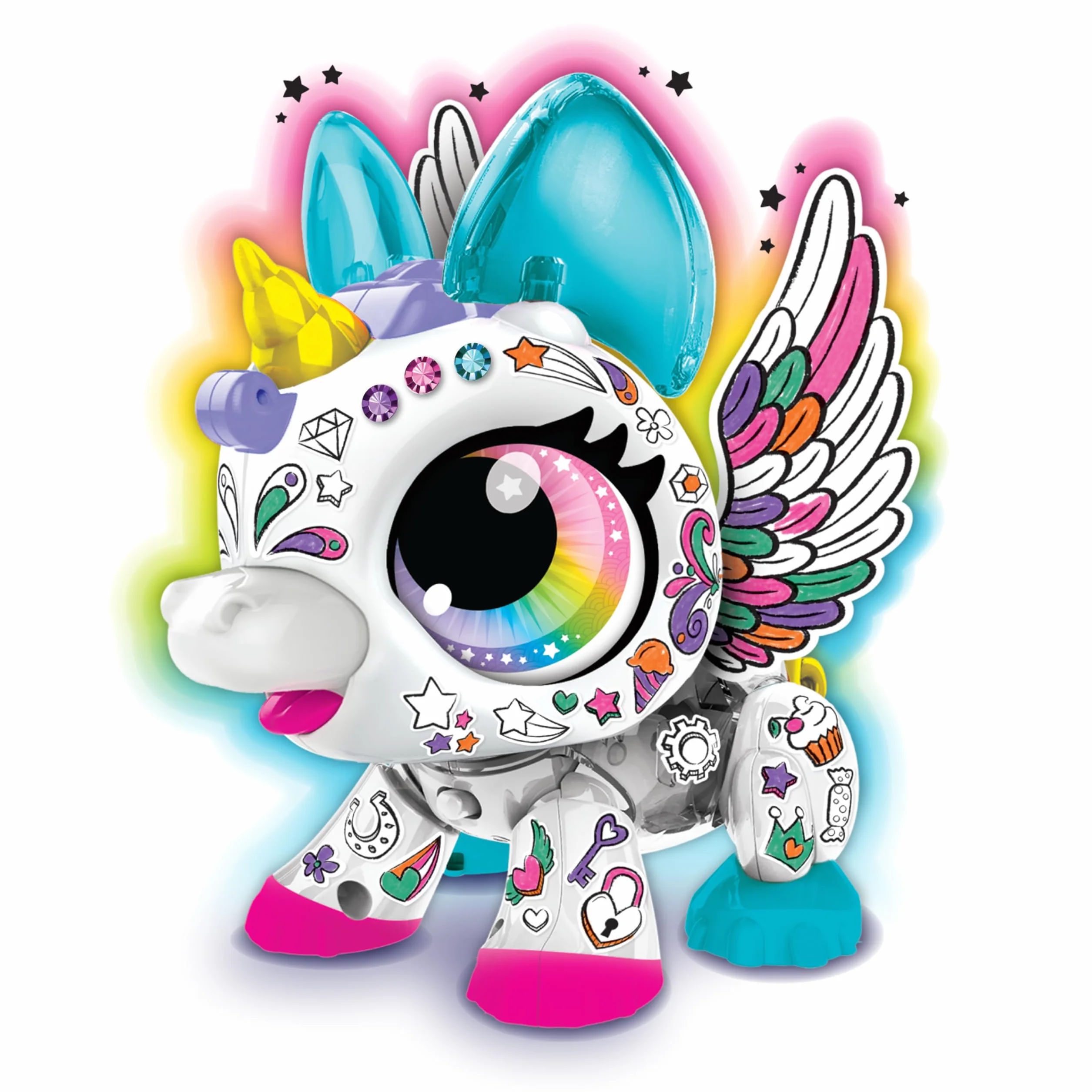 BUILD A BOT PEGASUS Robot Animal Intéractif à Construire 20 Pièces Licorne