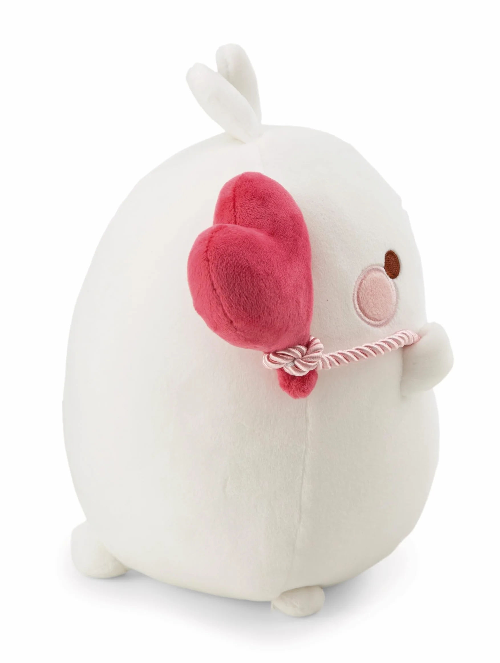 NICI peluche MOLANG avec ballon en forme de cœur 24 cm en boîte cadeau blanc