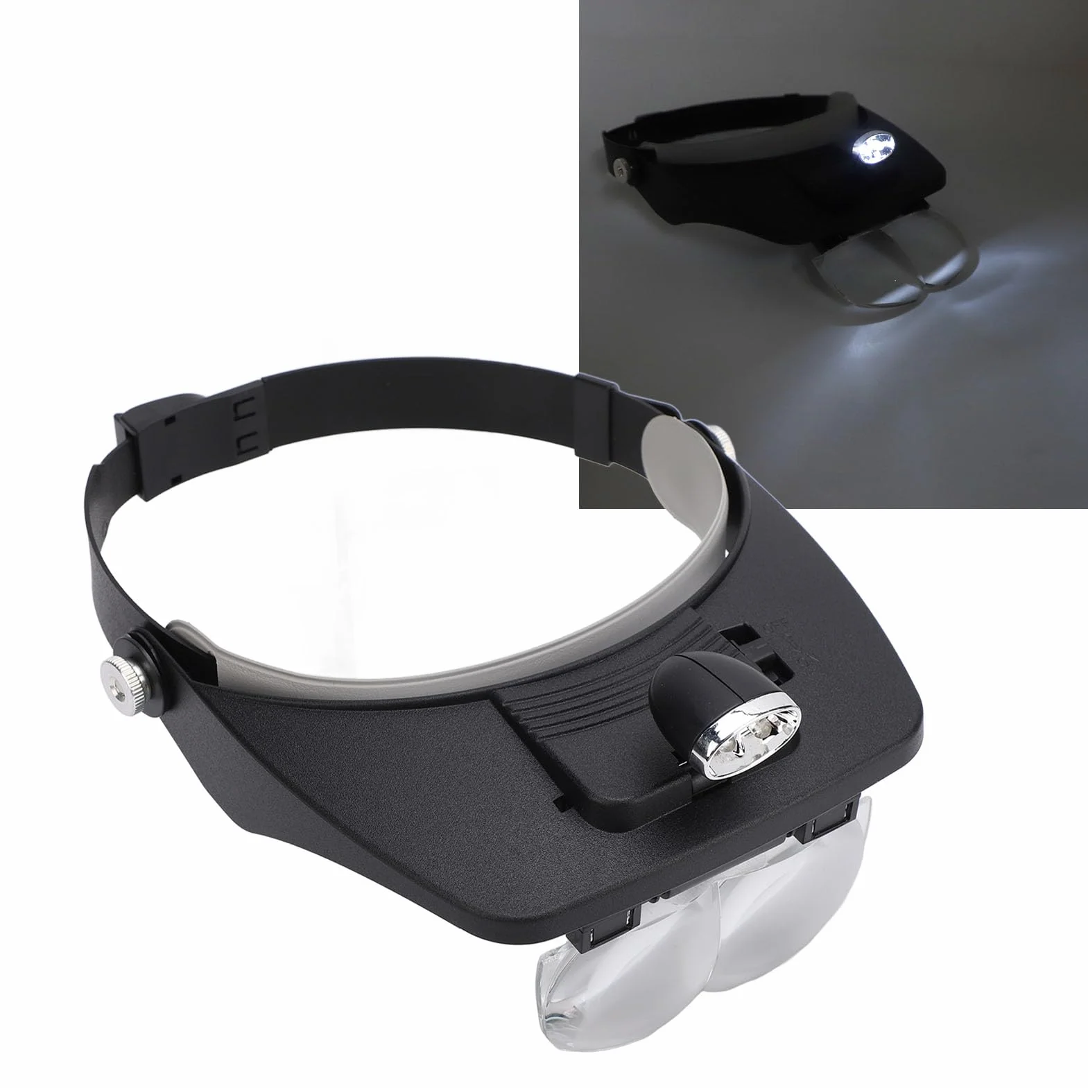 Tête DE Tête LED VOSE DE Mangue 1,2X 1,8X 2,5X 3,5X 4 Lentille 2 Lumières LED Angle DE Tête d'angle DE Tête Angle Montant DE Tête, Bouton Métal