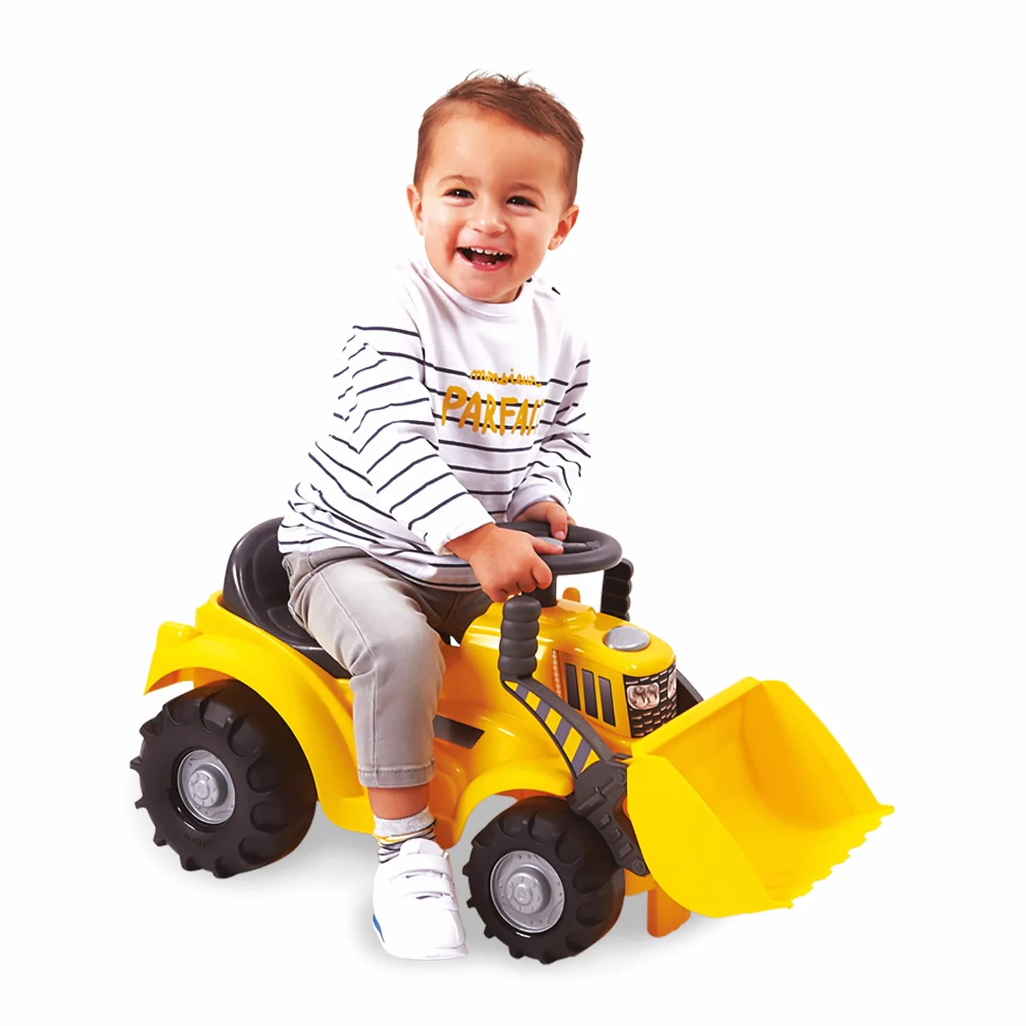 Ecoiffier Porteur Tracto Pelle Jaune Jeu Plein Air Enfants 12-36 Mois Origine France