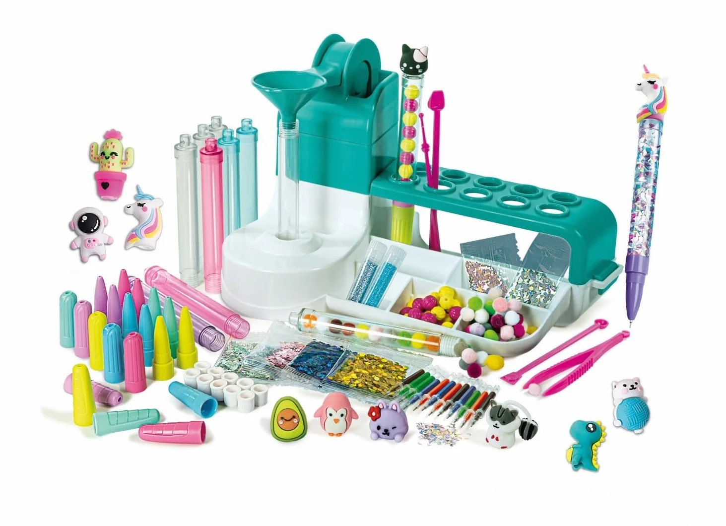 Clementoni L'Atelier des Stylos Kit Créatif DIY 10 Stylos à Personnaliser 6 Ans+