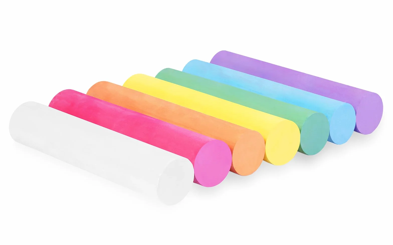 Jovi Street Chalks 21 Craies Jumbo Couleurs Assorties pour Dessiner sur le Sol Facile à Enlever avec l'Eau