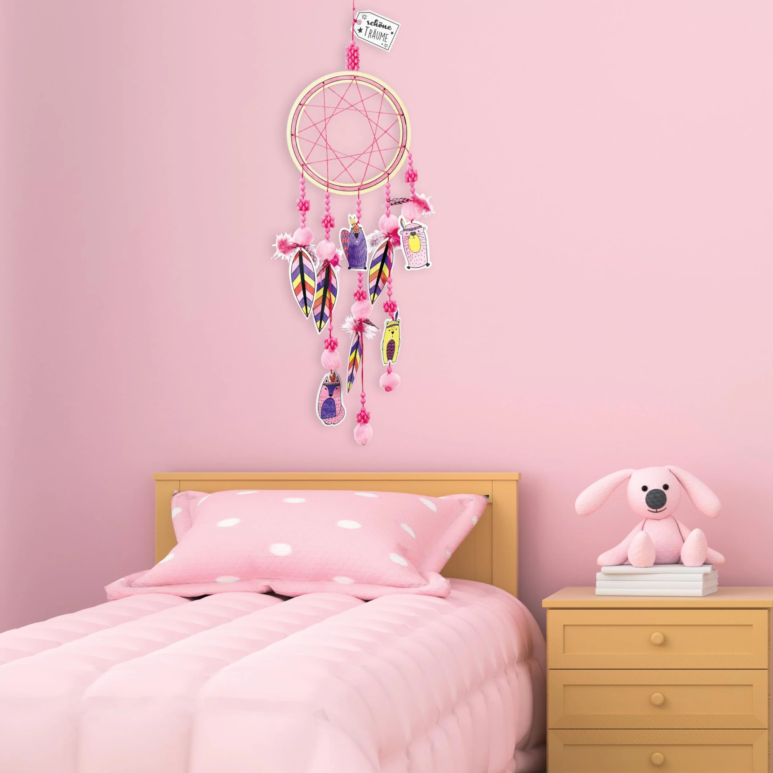 Creanino Attrape-rêve à fabriquer – Coffret DIY créatif pour enfant fille – Activité manuelle éducative