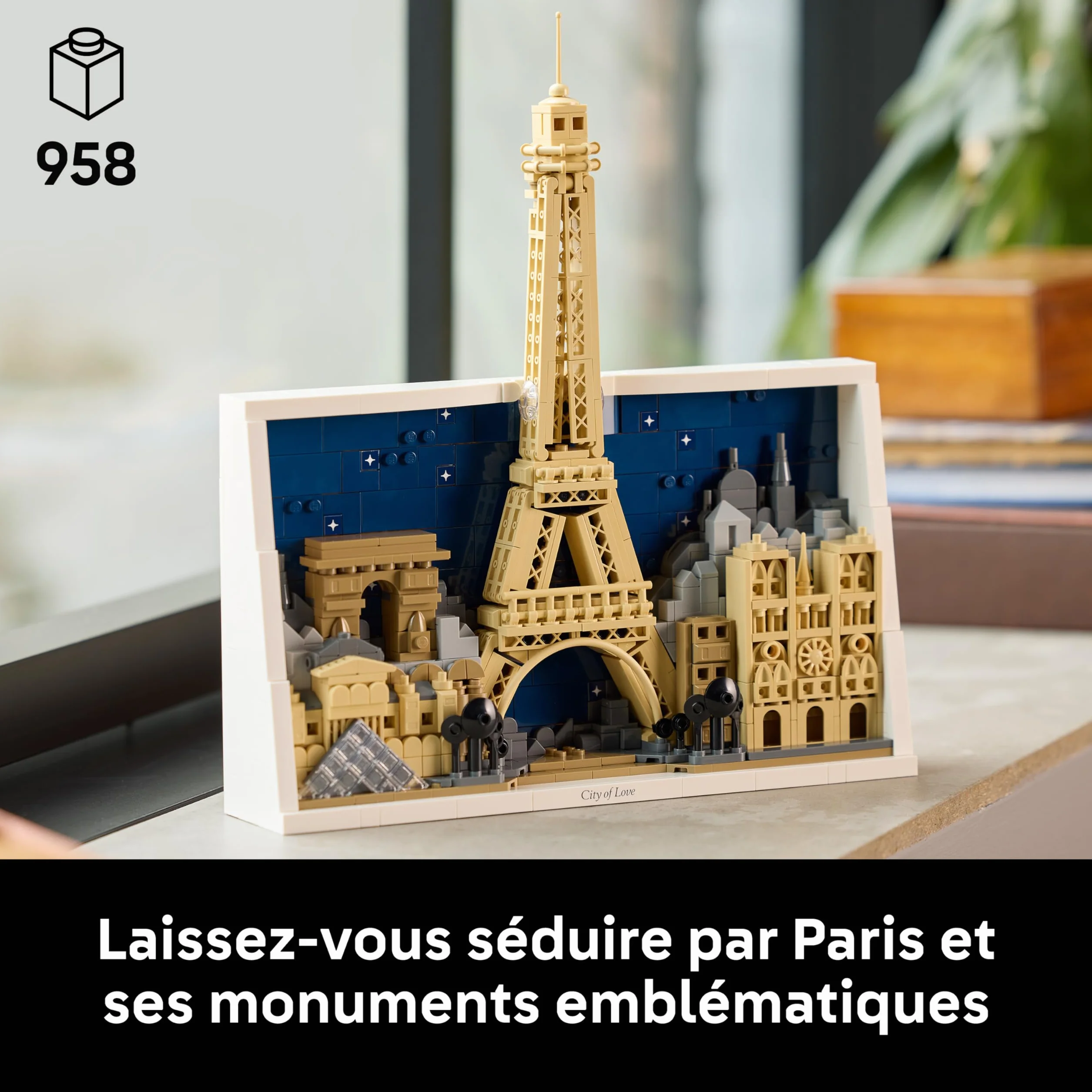 LEGO Architecture Paris 21064 Maquette Miniature Tour Eiffel Monuments Parisiens Décoration Intérieure