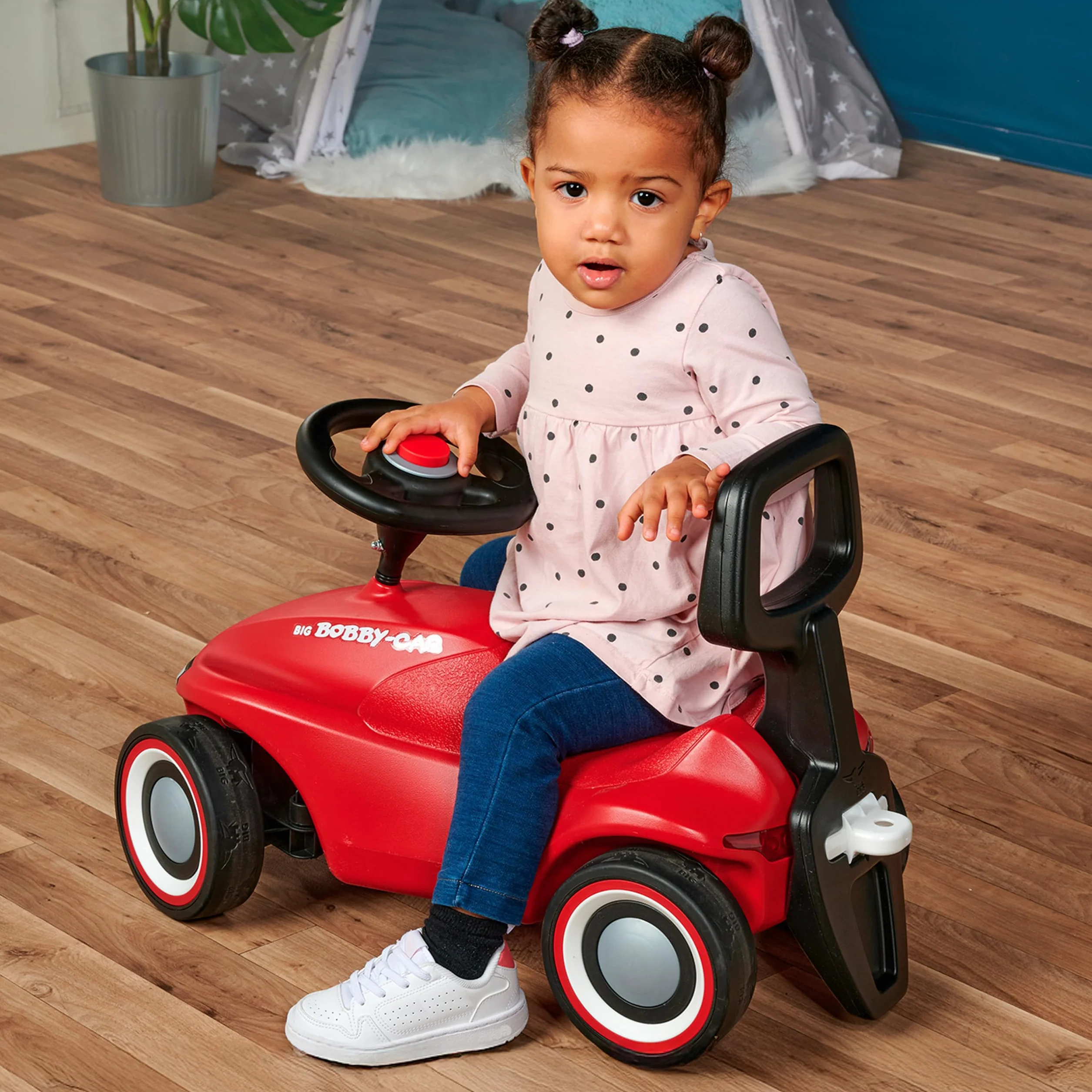 Big Bobby Car Trotteur Porteur Enfant 2 en 1 Rouge