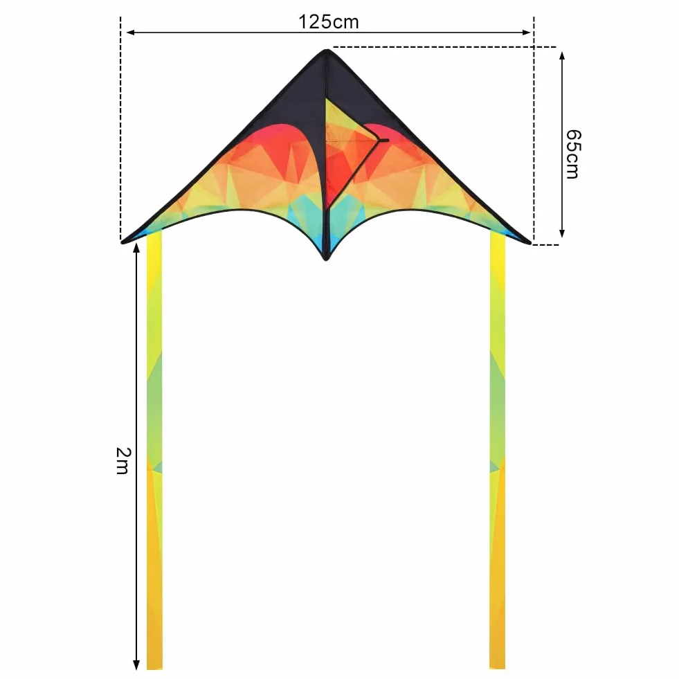 Aomig Cerf-Volant Delta pour Enfants et Adultes, Monofil avec Ligne, Jeux de Plein Air