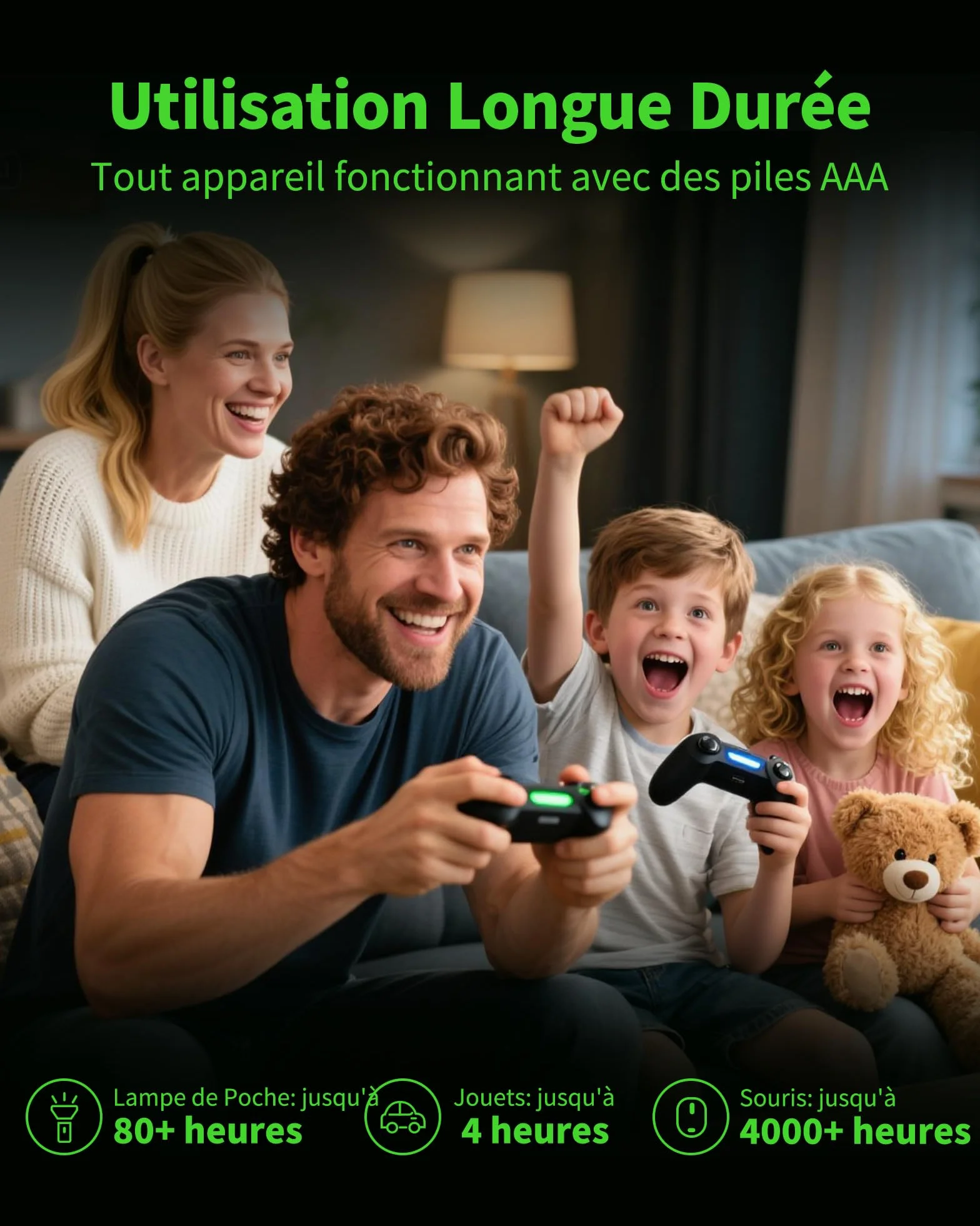 EBL Piles Rechargeables AAA 1100mAh 1,2V Ni-MH Haute Capacité avec Boîte de Stockage