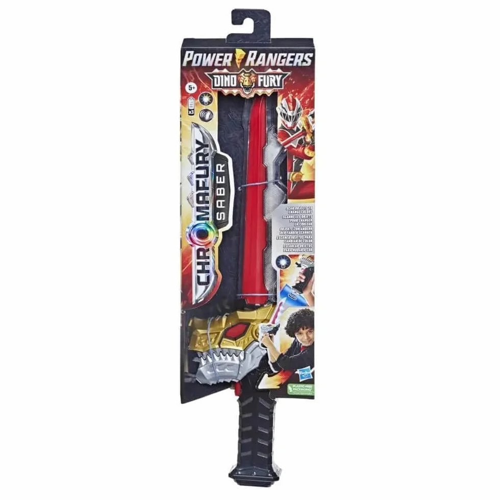 Power Rangers Sabre Dino Fury Chromafury Jouet électronique Détection Couleurs 5 Ans