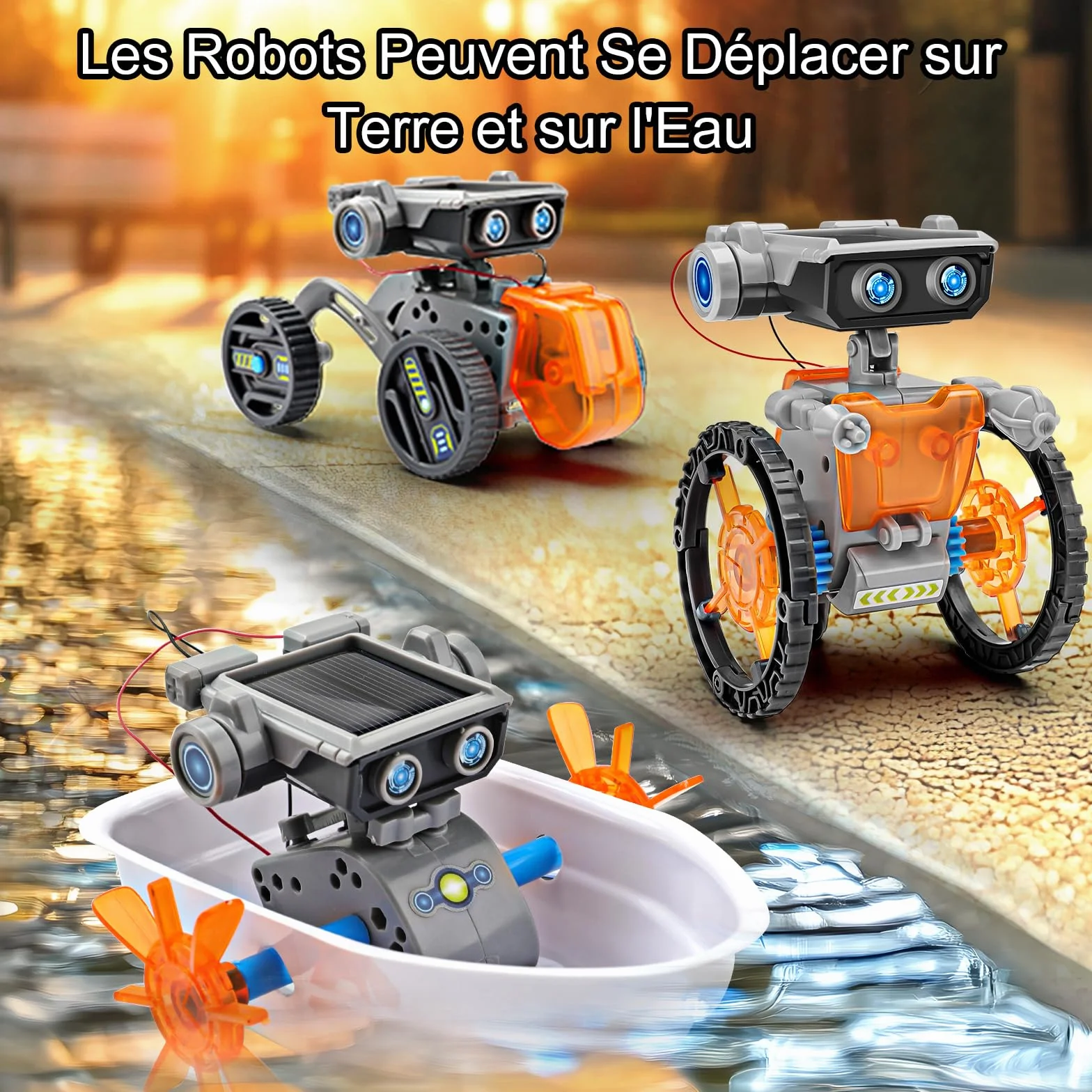 VEPOWER Robot Solaire 15 in 1 Énergie Solaire et Batterie Double DIY Cadeau STEM Jeux de Construction pour Enfant 8-13 Ans 212 Pièces