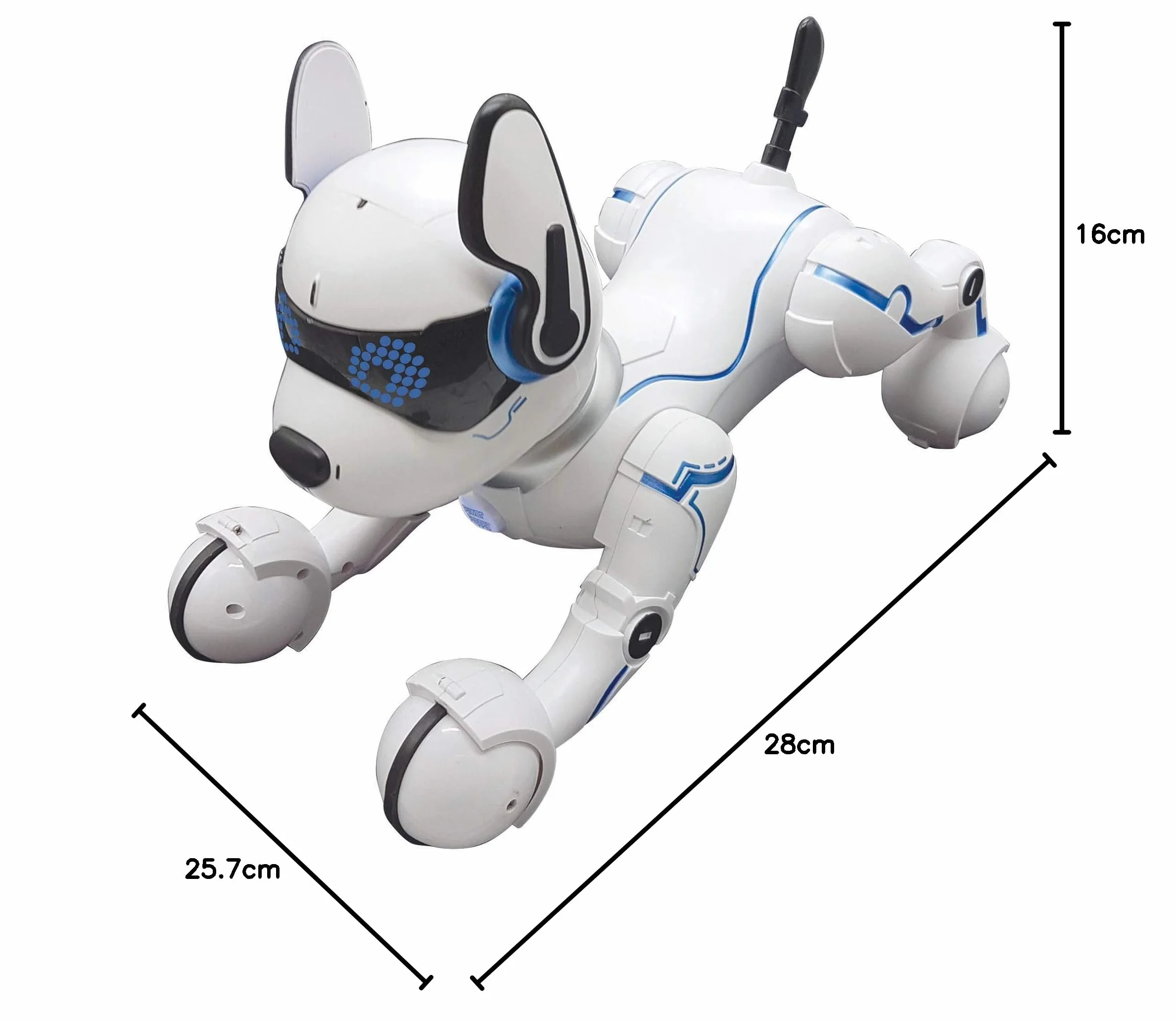 Lexibook Power Puppy Robot Chien Savant Programmable avec Télécommande, Dressage, Contrôle Gestuel, Danse, Musique, Effets Lumineux, Rechargeable DOG01