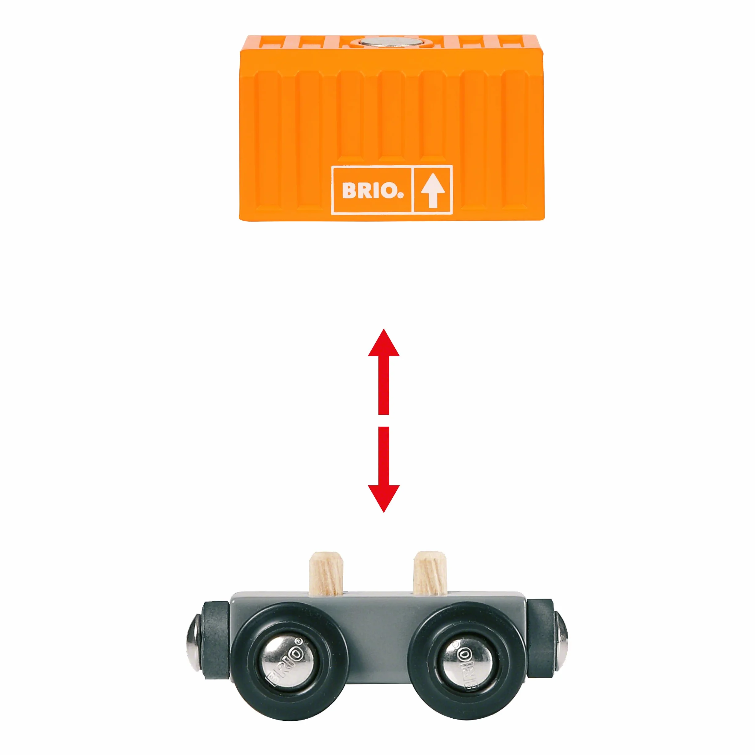 Brio World Long Train de Marchandises Circuit de Train en Bois Système d'Attache Aimantée Jouet 3 Ans