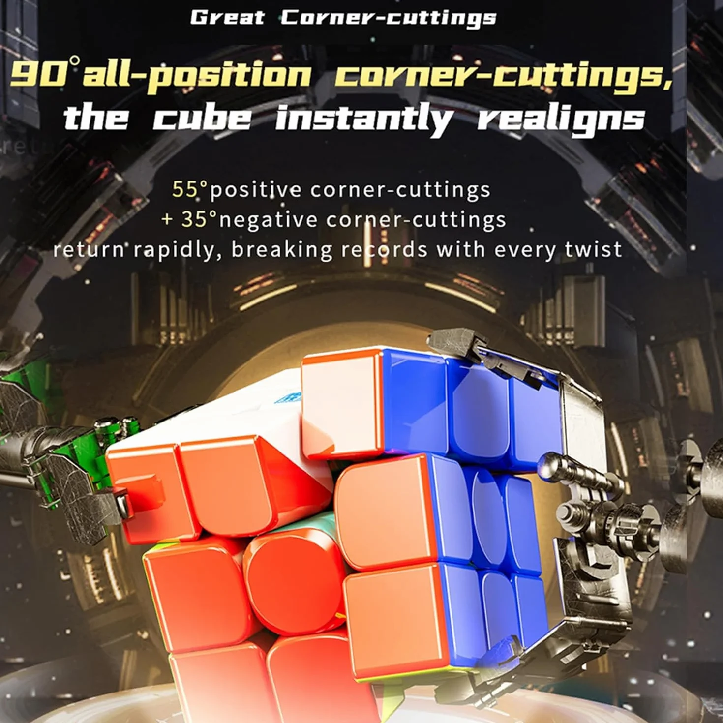 Moyu RS3M V5 2023 Magnetic Dual Adjustment 3x3 Speed Cube Professional Puzzle Cube Stickerless