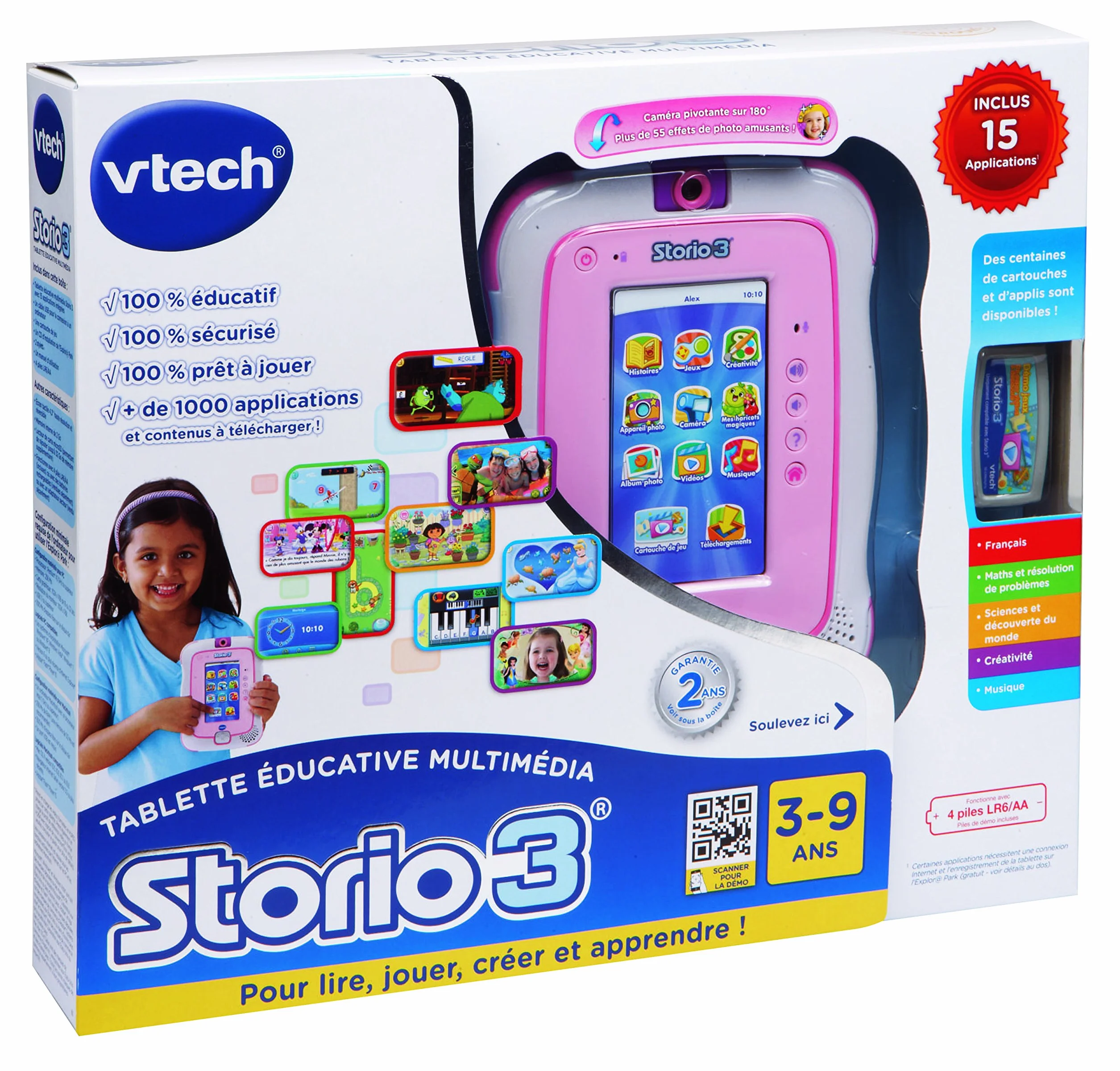 VTech - 157855 - Ordinateur pour Enfant - Console Storio 3 - Rose
