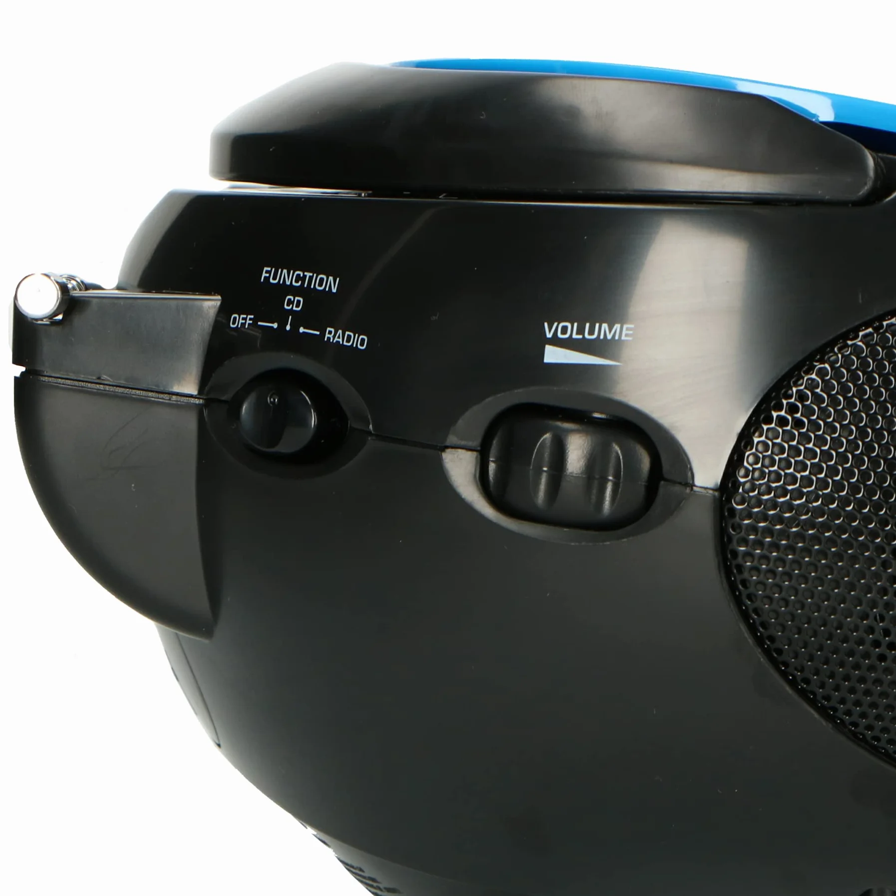 Lenco SCD-24 Radio Lecteur CD Enfant Chaîne Stéréo avec Prise Casque, Écran LCD, Batterie, Alimentation - Bleu