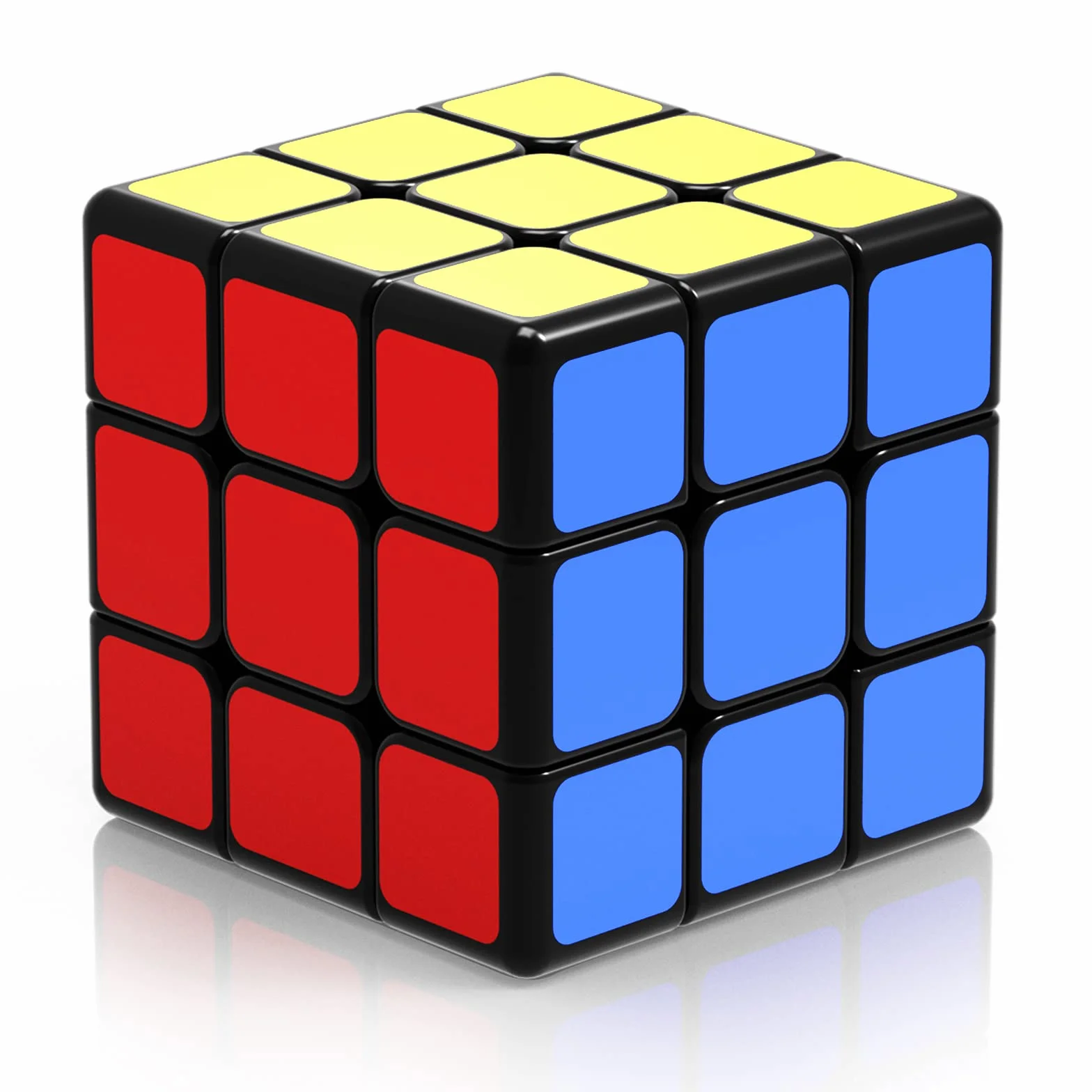ROXENDA Cube de Vitesse 3x3 Qixing Speed Cube Sticker Super-Durable Couleurs Vives