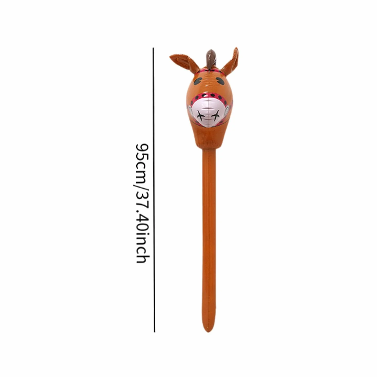 Bâton de Cheval avec Tête en Ballon, Jouet pour Fêtes, Brun