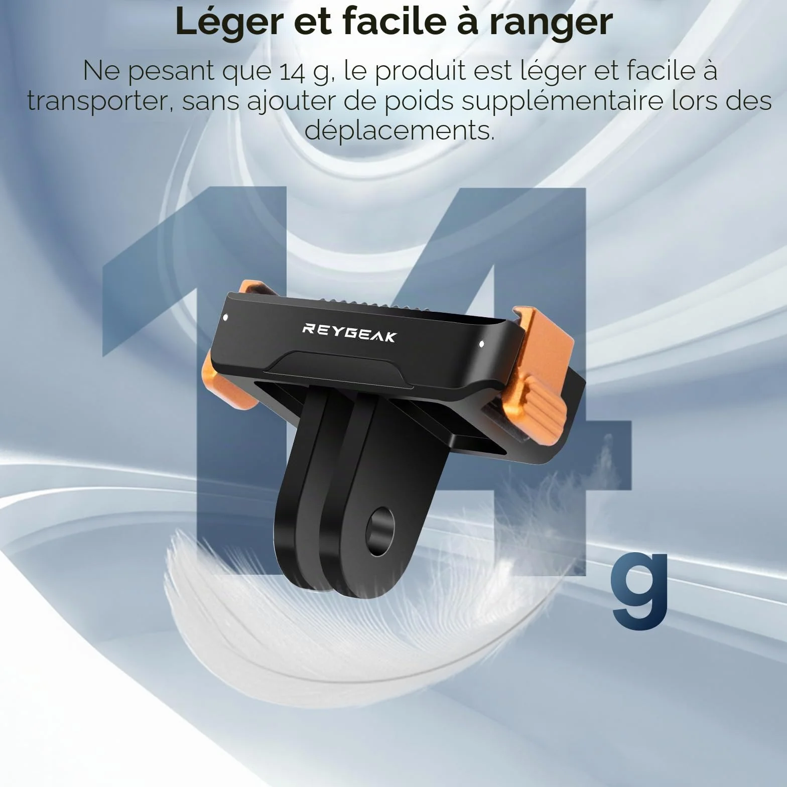 REYGEAK Support magnétique à changement rapide compatible Osmo Action 5 Pro/4/3