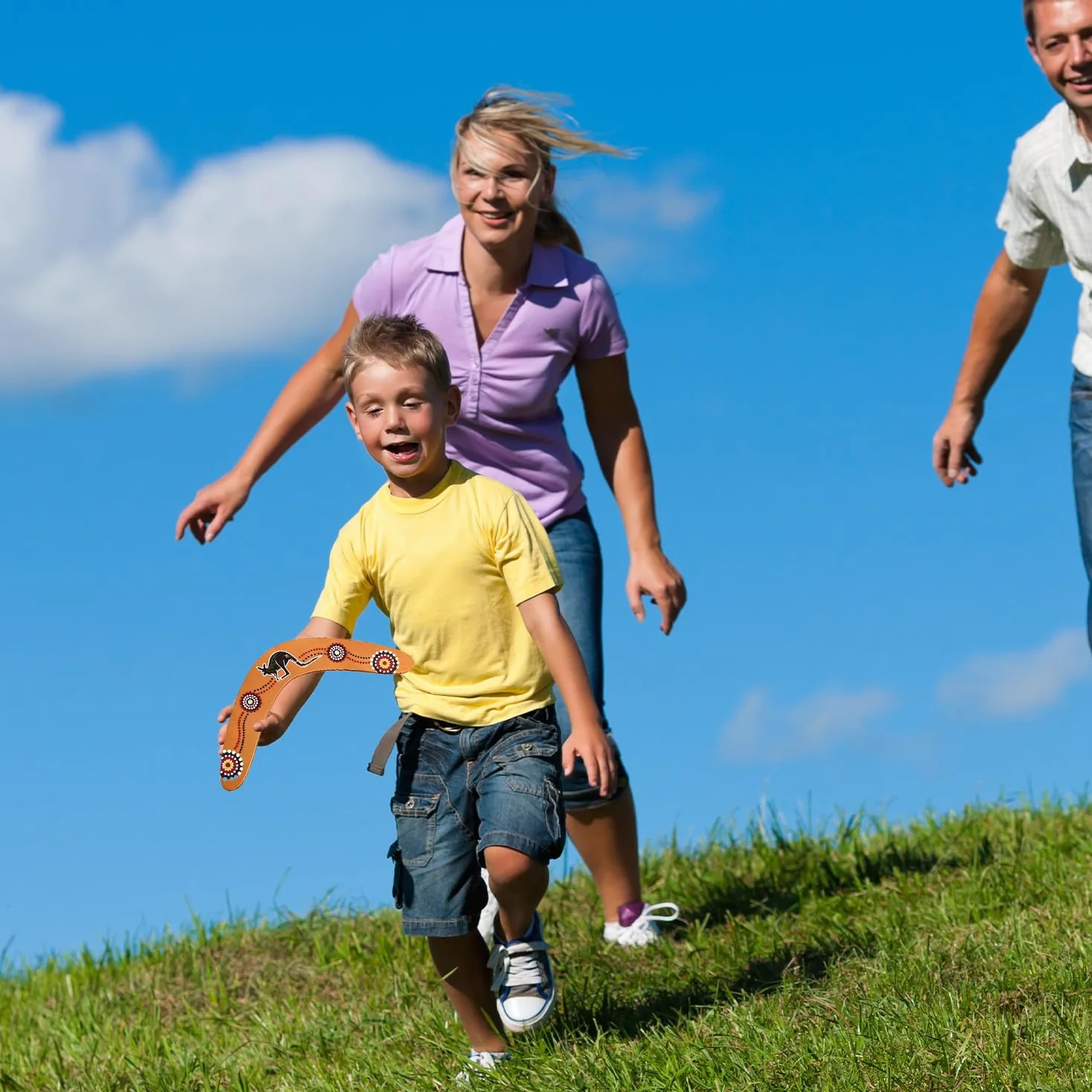 Boomerang en bois pour enfants et adultes - Jeu de plein air en famille