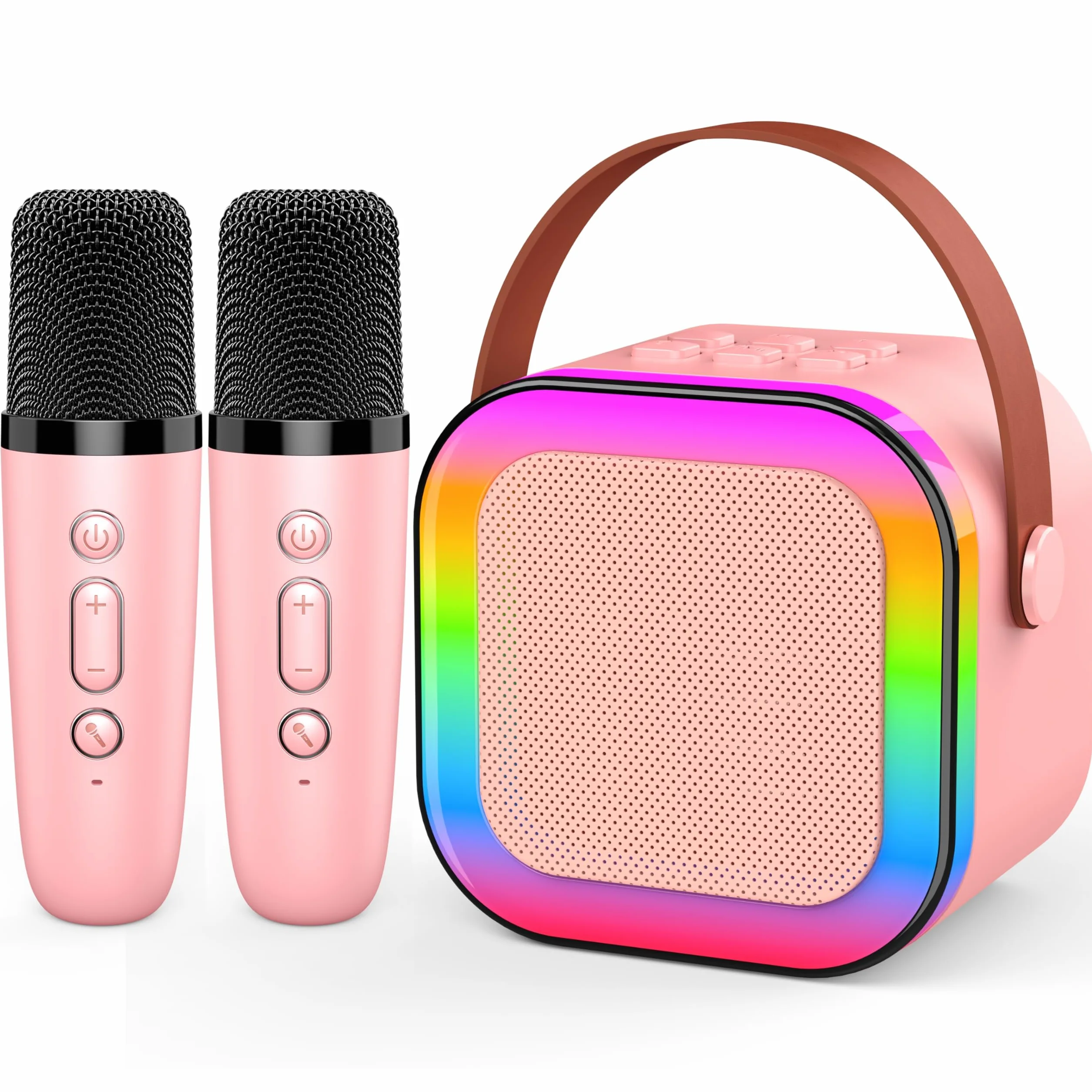 Micro Karaoke Enfant Sans Fil Bluetooth Jouet pour Chanter Anniversaire Fille 3-12 Ans