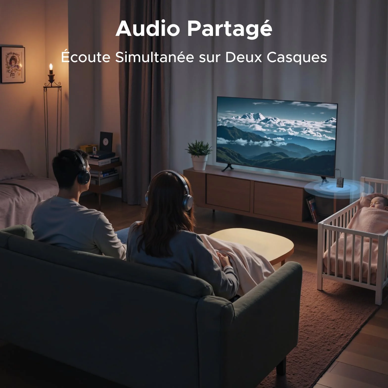 UGREEN Émetteur Jack Bluetooth 5.4 Adaptateur Audio 3.5 mm pour TV Casque