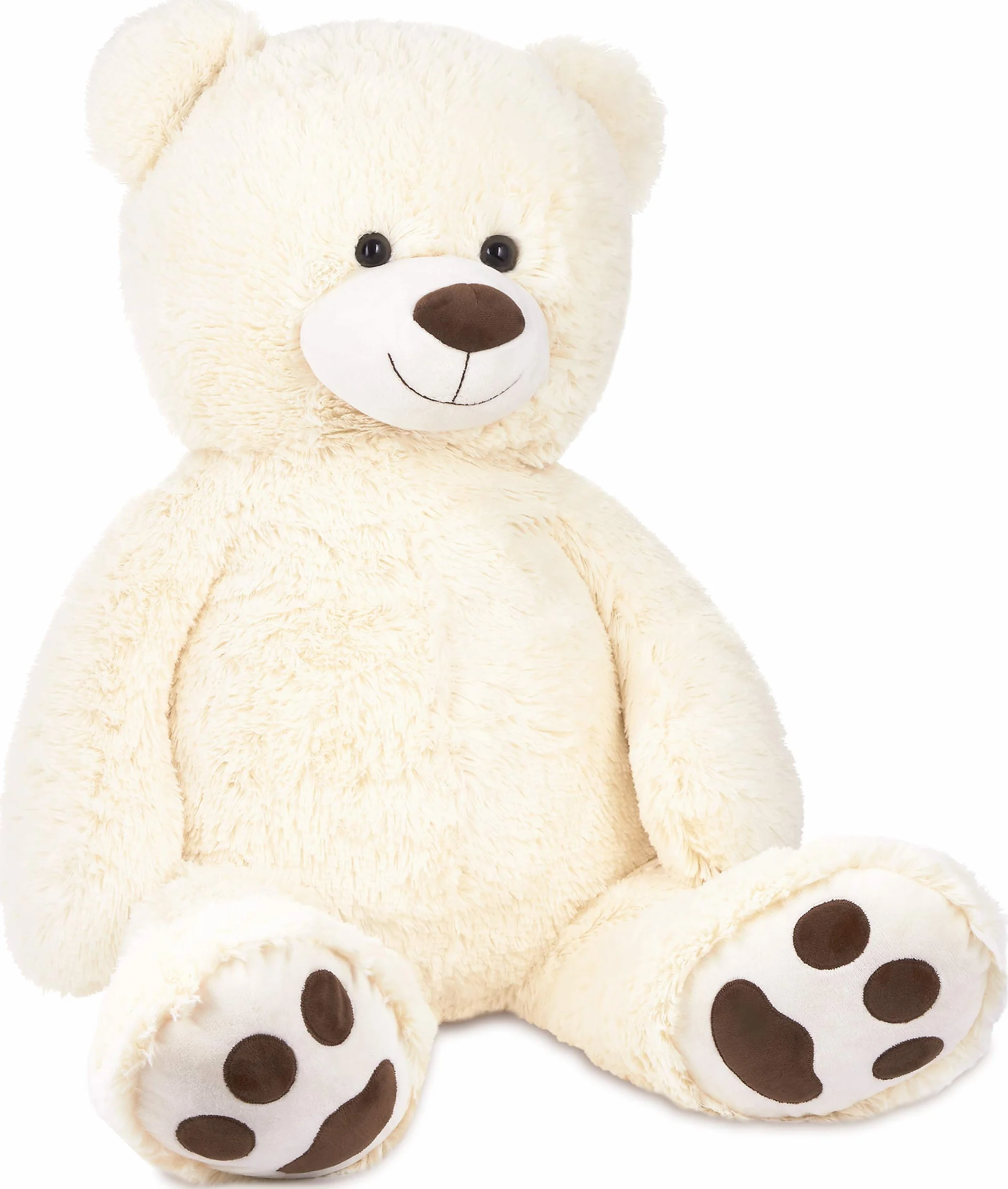 BRUBAKER Peluche géante XXL Ours Nounours 100 cm Blanc