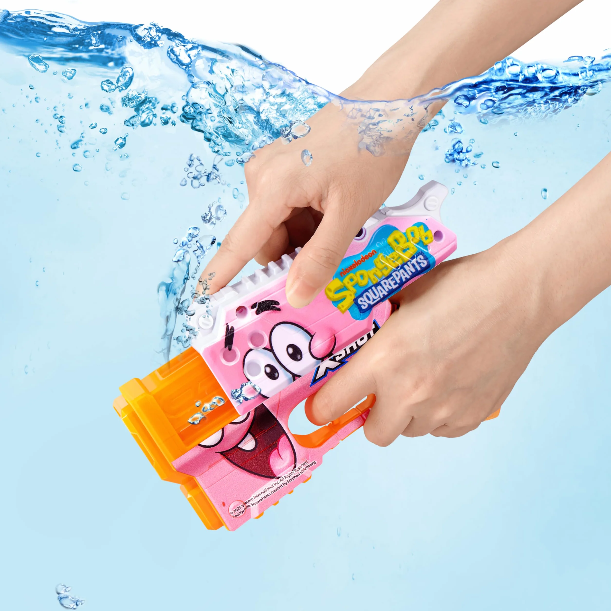 ZURU XSHOT WaterBob l'Eponge Junior Fast Fill Pistolet à Eau Lot de 2 9m 150ml
