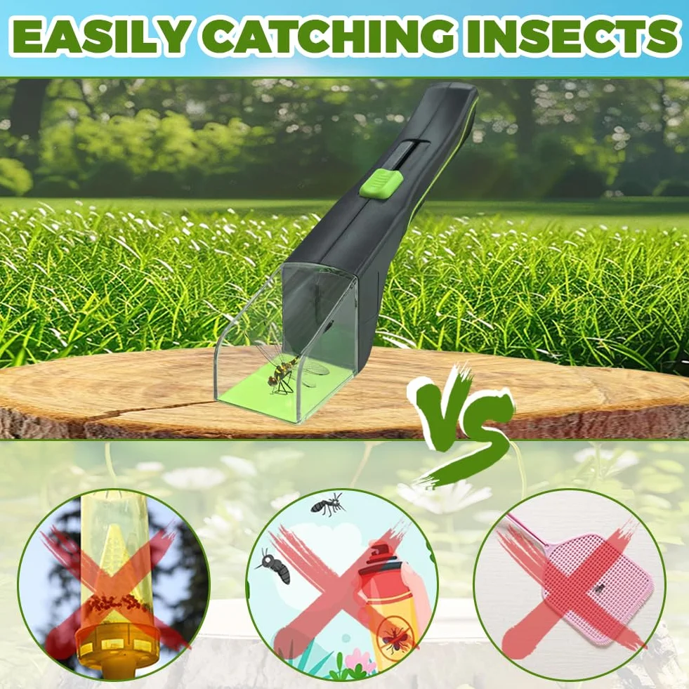 Attrape Insecte et Araignée pour Enfants et Adultes - Vert