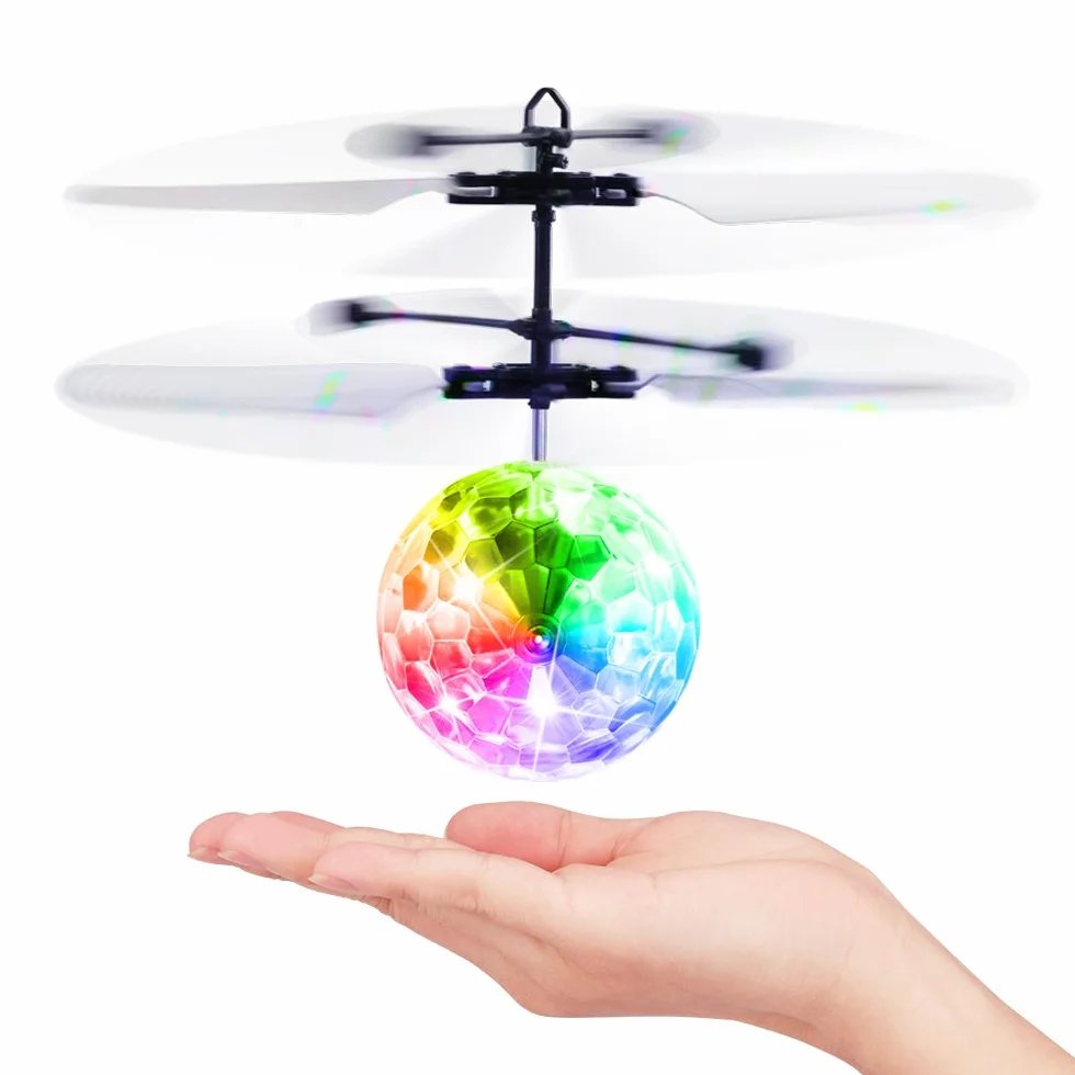 RC Flying Ball Jouet Cadeau pour Enfants 8-12 Ans, Induction Infrarouge Hélicoptère Drone avec LED Lumière