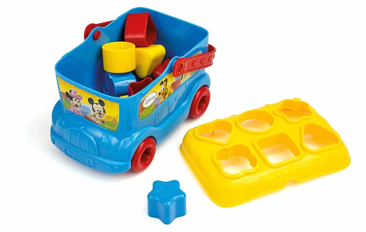 Clementoni Bus des Formes Mickey Mouse Jouet d'Éveil Formes et Couleurs 10 Mois+
