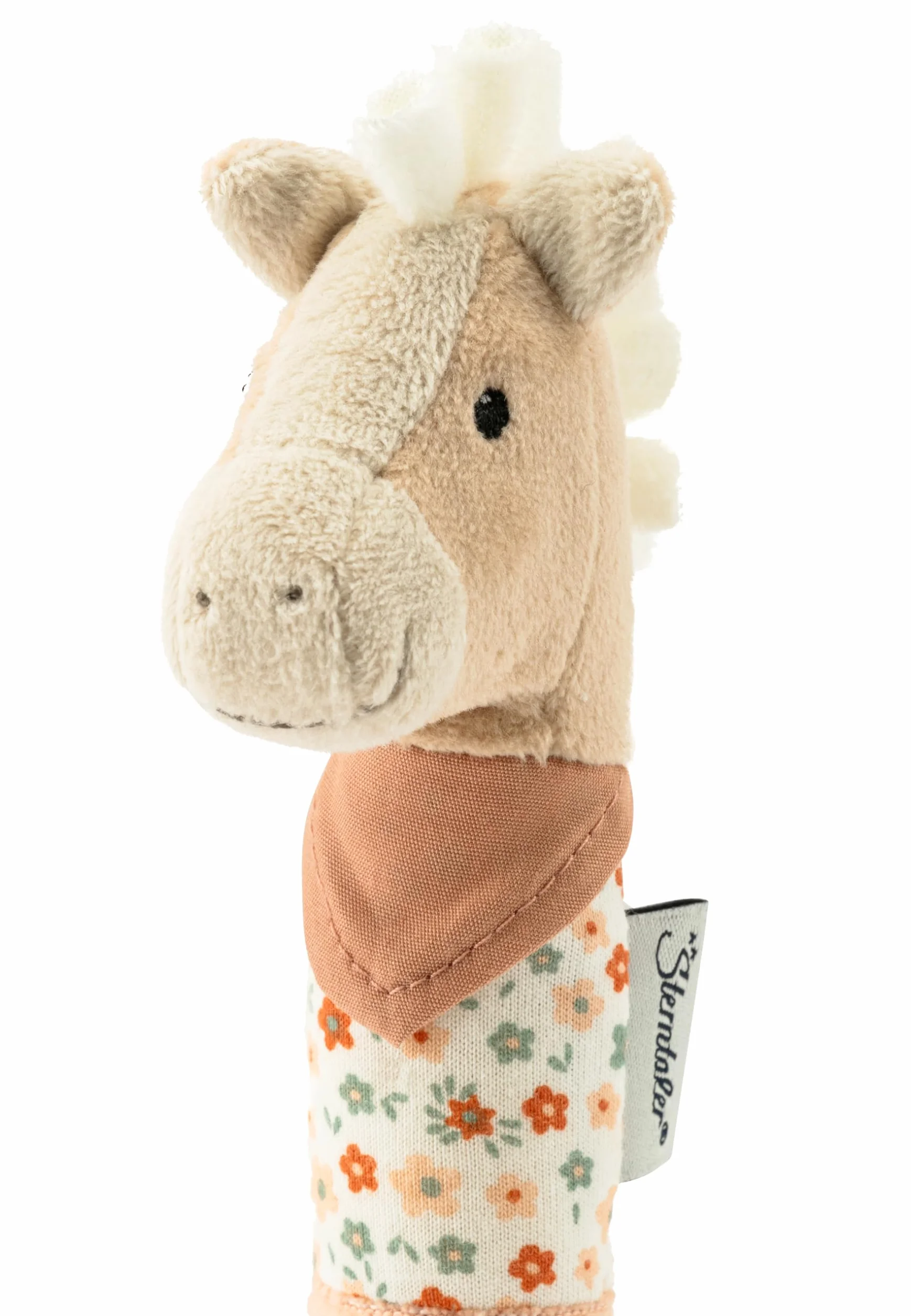 Sterntaler Cheval Sunny Jouet pour bébé en tissus doux avec motif floral beige clair