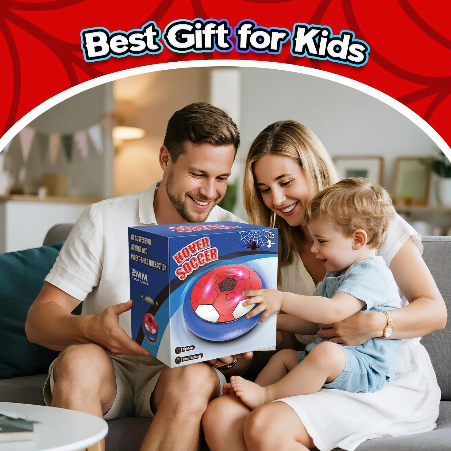 POPERFUN Hover Soccer Ball LED Air Power Football Jouets Enfants 3-12 Ans Intérieur Extérieur Cadeaux