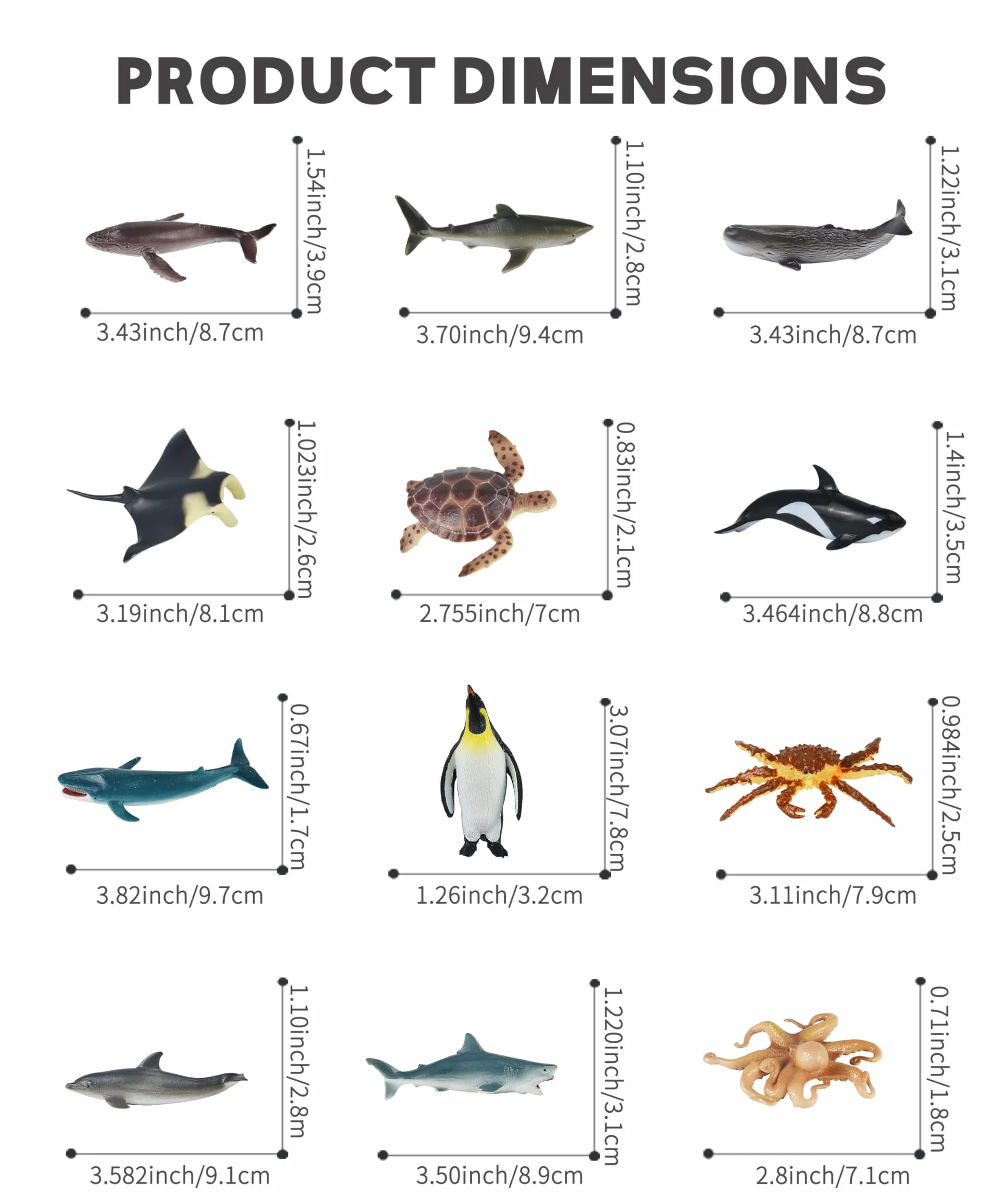 Figurines Animaux Marin Réalistes Jouets Mer Océan