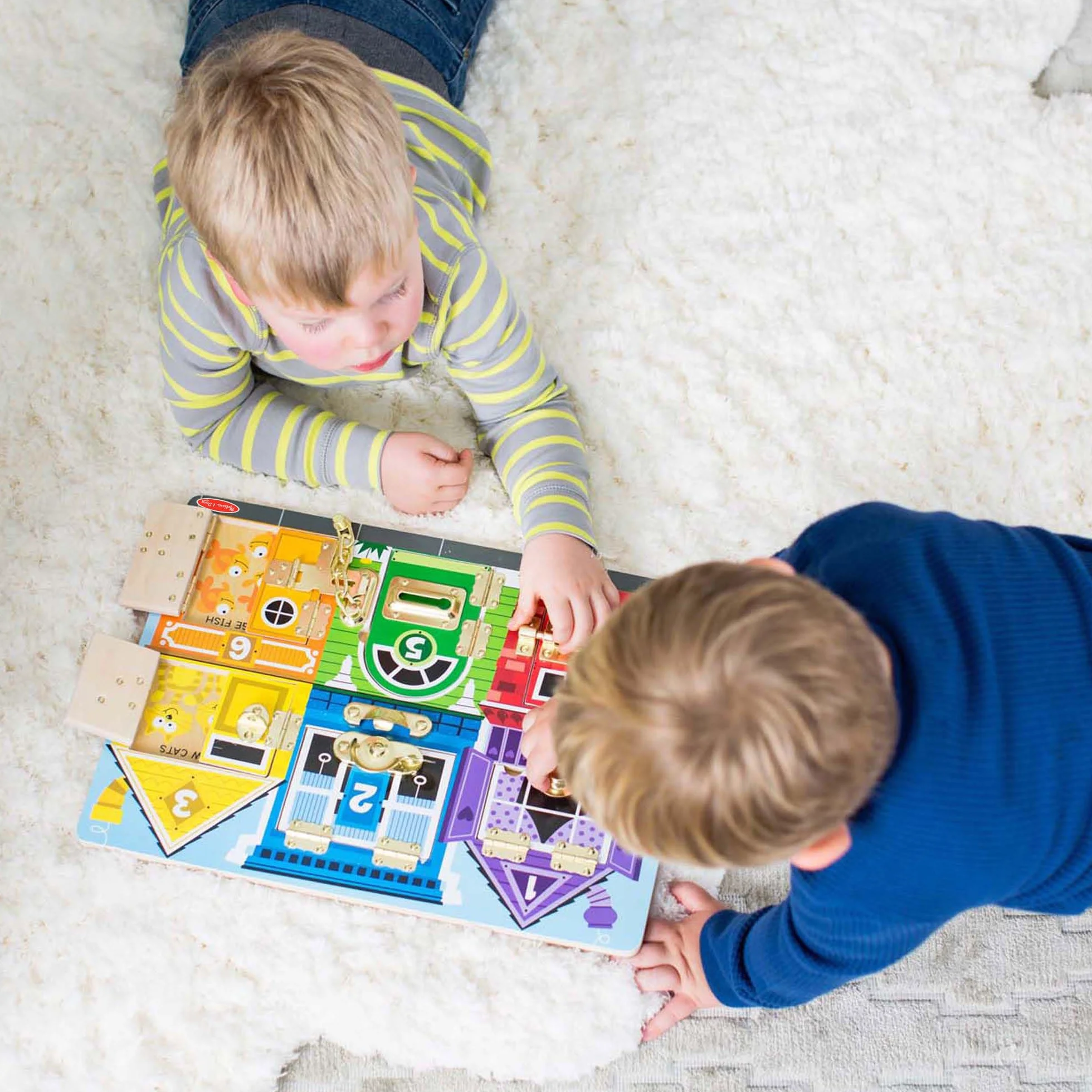 Melissa & Doug Planche Activités Montessori Loquets Jouet Sensoriel Bois Développement Apprentissage Cadeau Enfant 3 Ans+