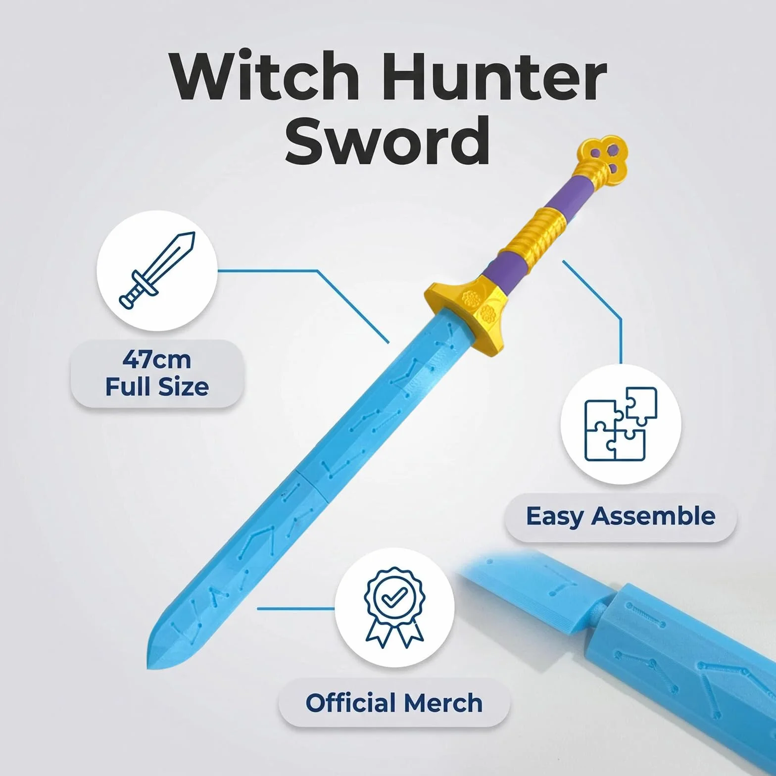 Anime Hunters Cosplay Epee R-umi Bleu