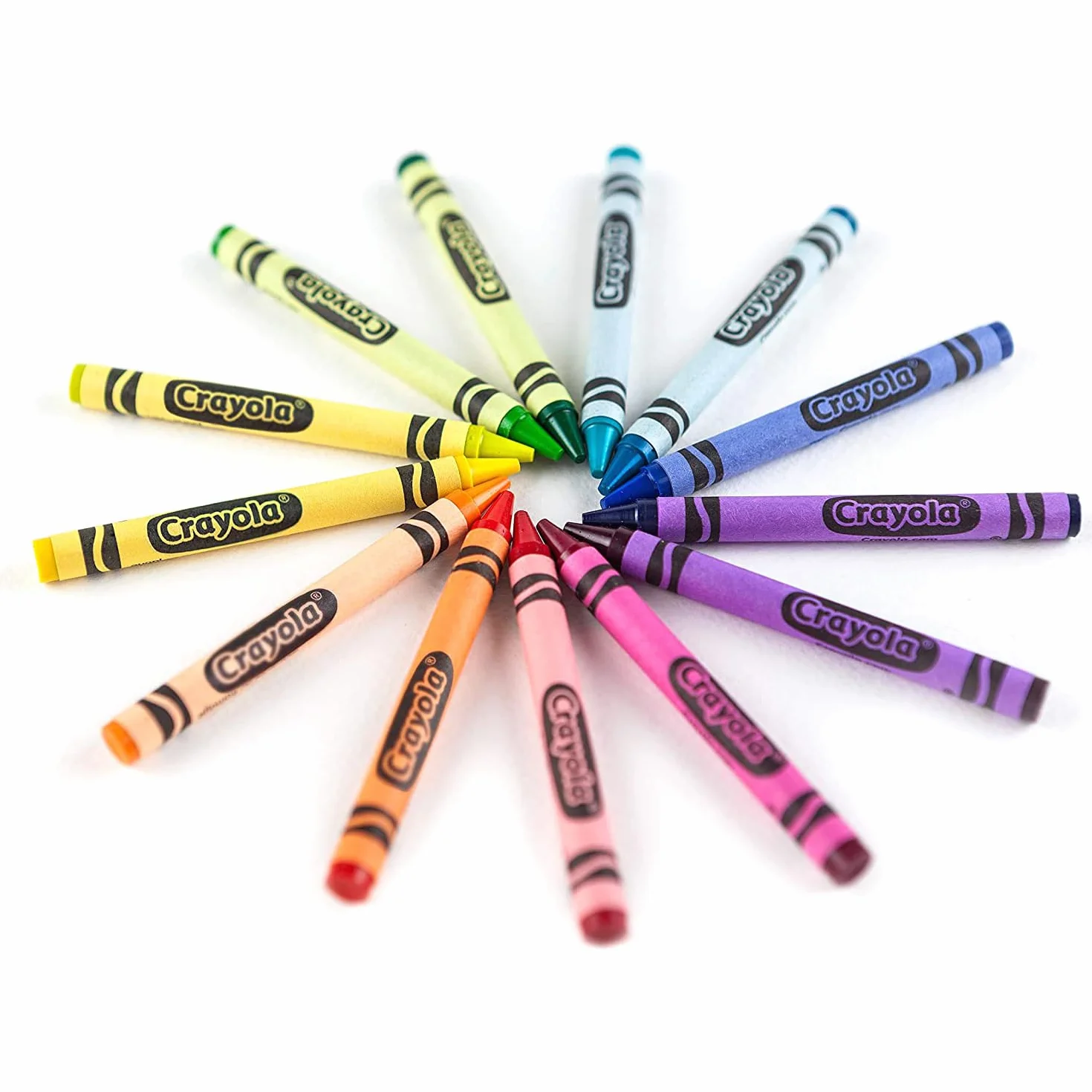 CRAYOLA Boîte de 64 Crayons de Cire Assortiment de Couleurs