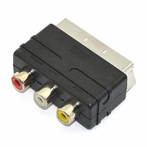 Adaptateur péritel convertisseur AV mâle 3RCA pour PS4 TV DVD