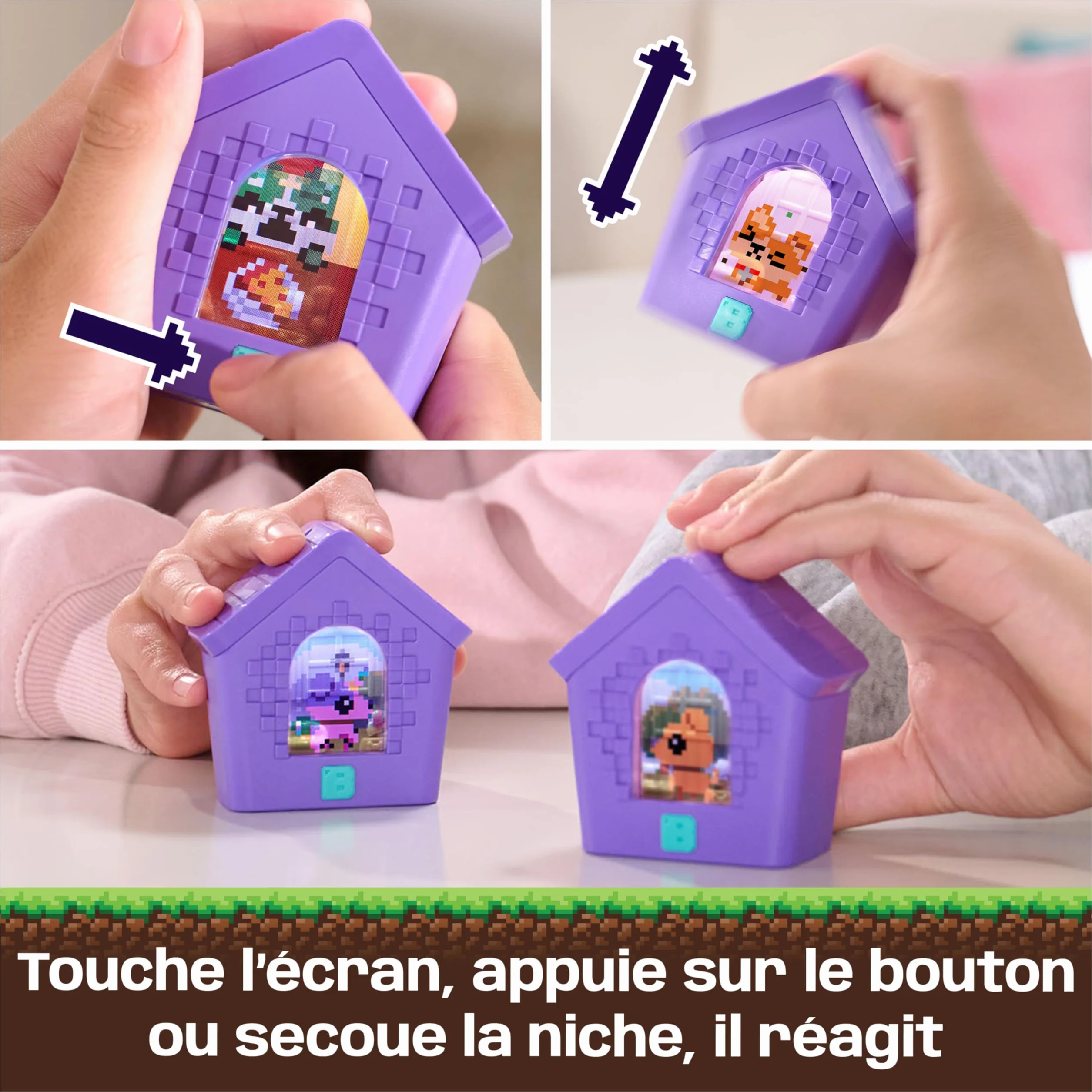 Bitzee Doghouse Niche Mon Chien Interactif Animal Digital 15 Animaux Interactifs Ecran Tactile Jeu Enfant 5+