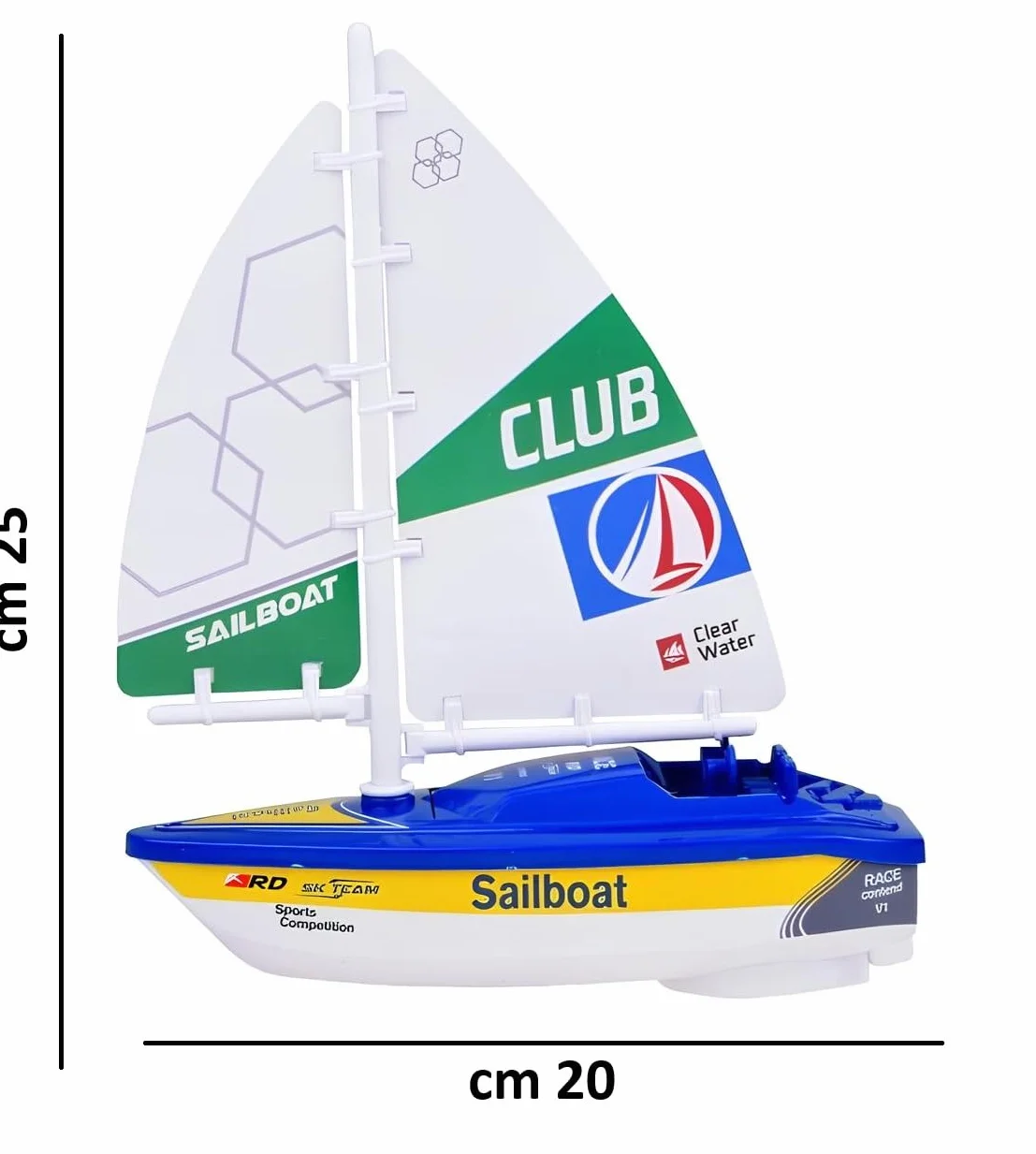 Bateau à voile Jouet à Batterie à Moteur Électrique pour Enfants
