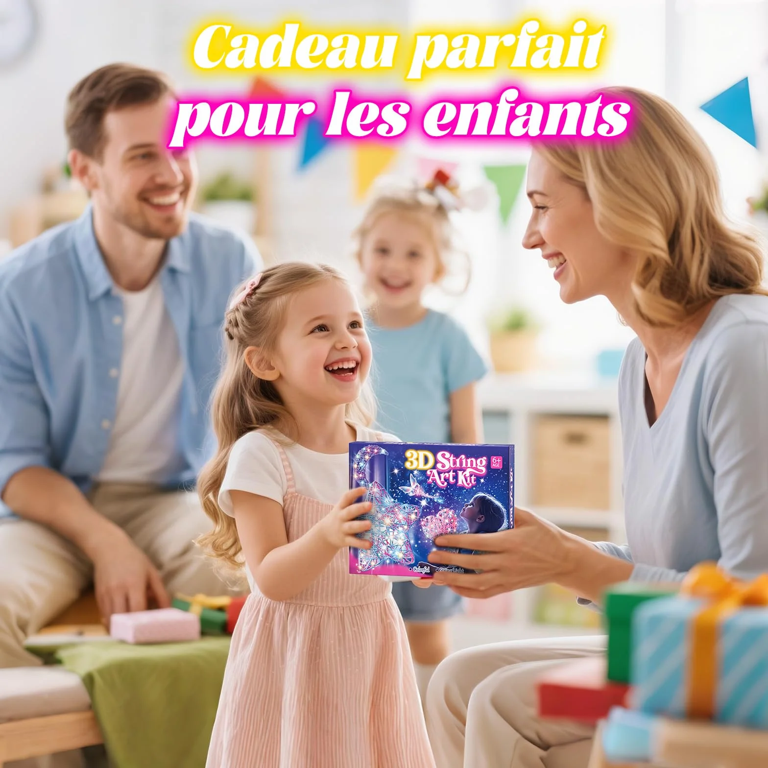 Hapikids Cadeau Fille 6-12 Ans, String Art 3D Bricolage Enfant Jouet Créatif