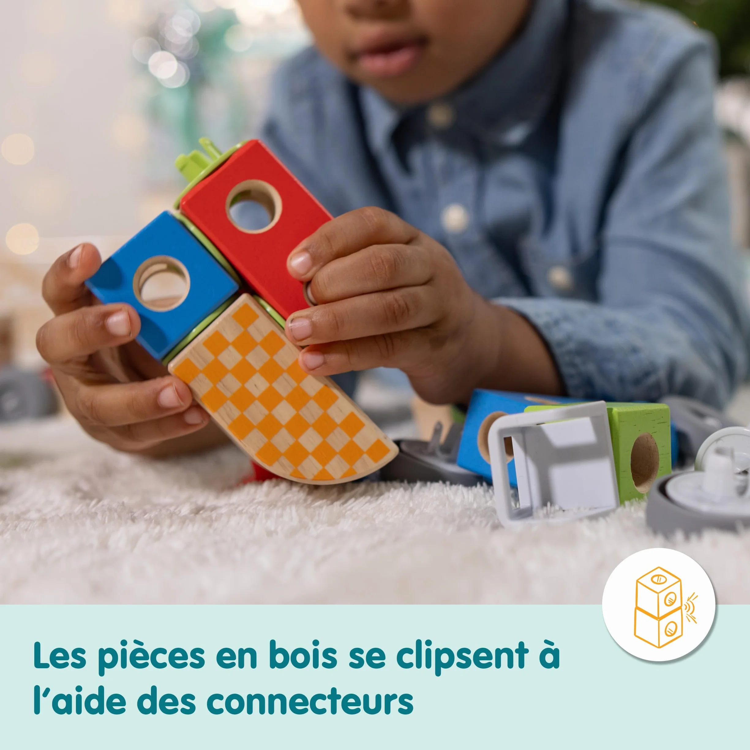 Melissa & Doug Blockables Véhicules 54 Pièces Puzzle Enfant Jouet En Bois Montessori