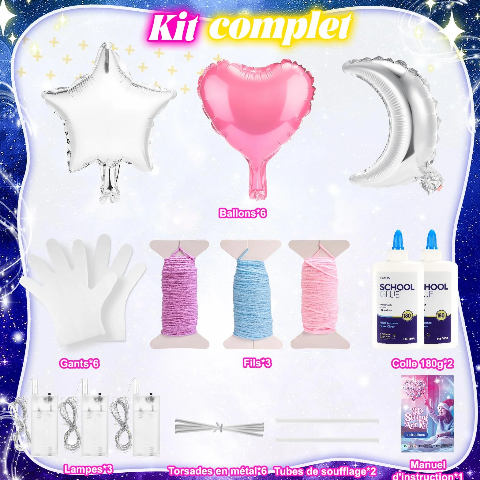 Hapikids Cadeau Fille 6-12 Ans, String Art 3D Bricolage Enfant Jouet Créatif