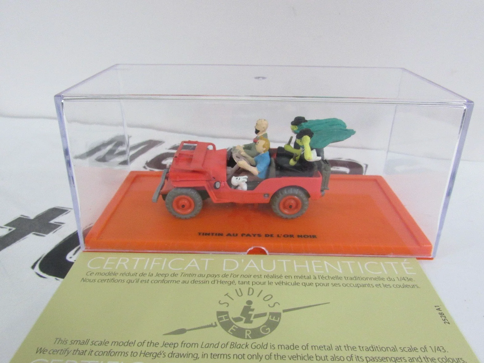La Jeep Willys MB 1943 1/43 Tintin au pays de l'or noir par Hergé Moulinsart