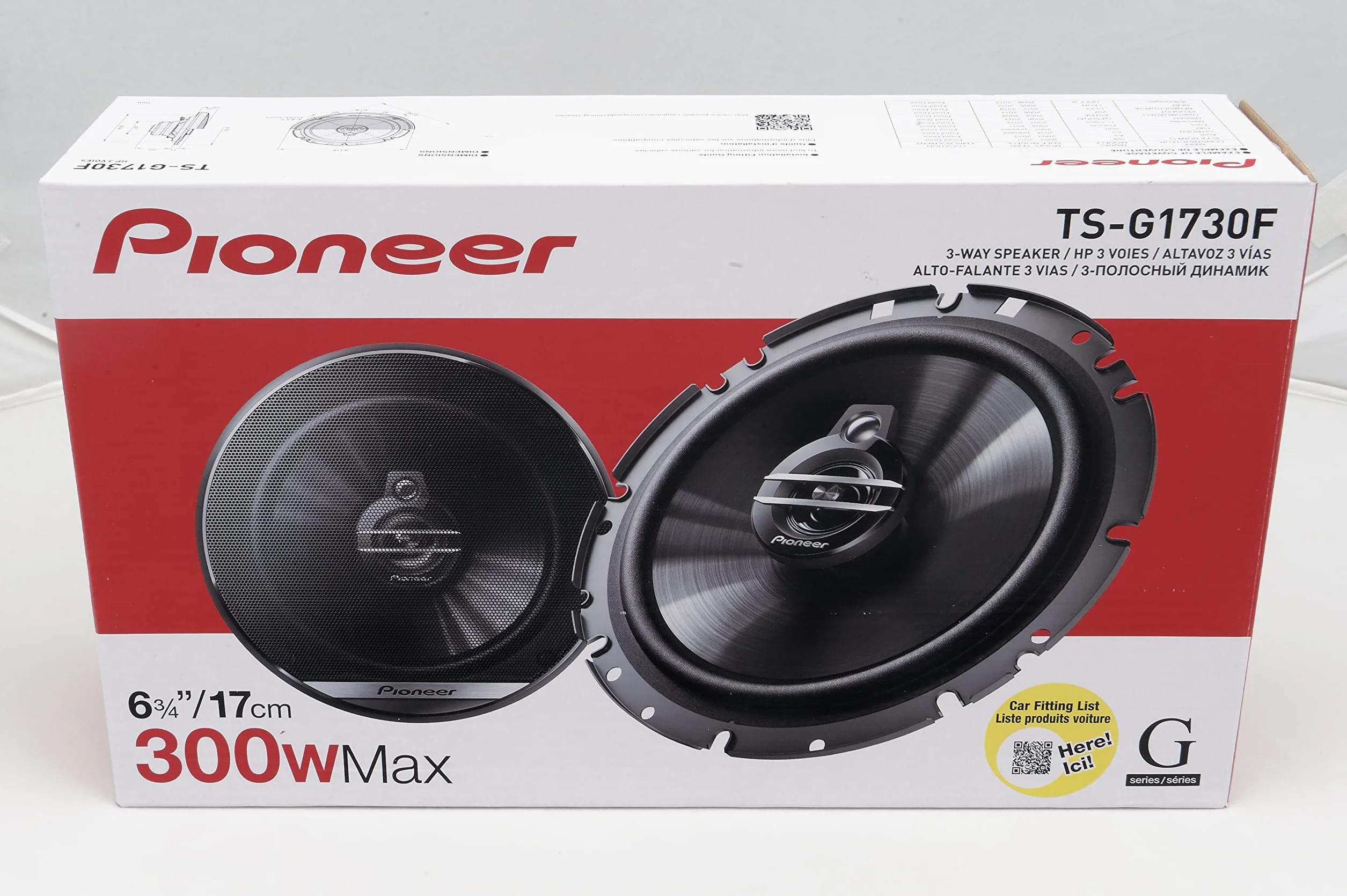 Pioneer TS-G1730F Haut-parleurs voiture coaxiaux 3 voies 16,5cm 300 Watts
