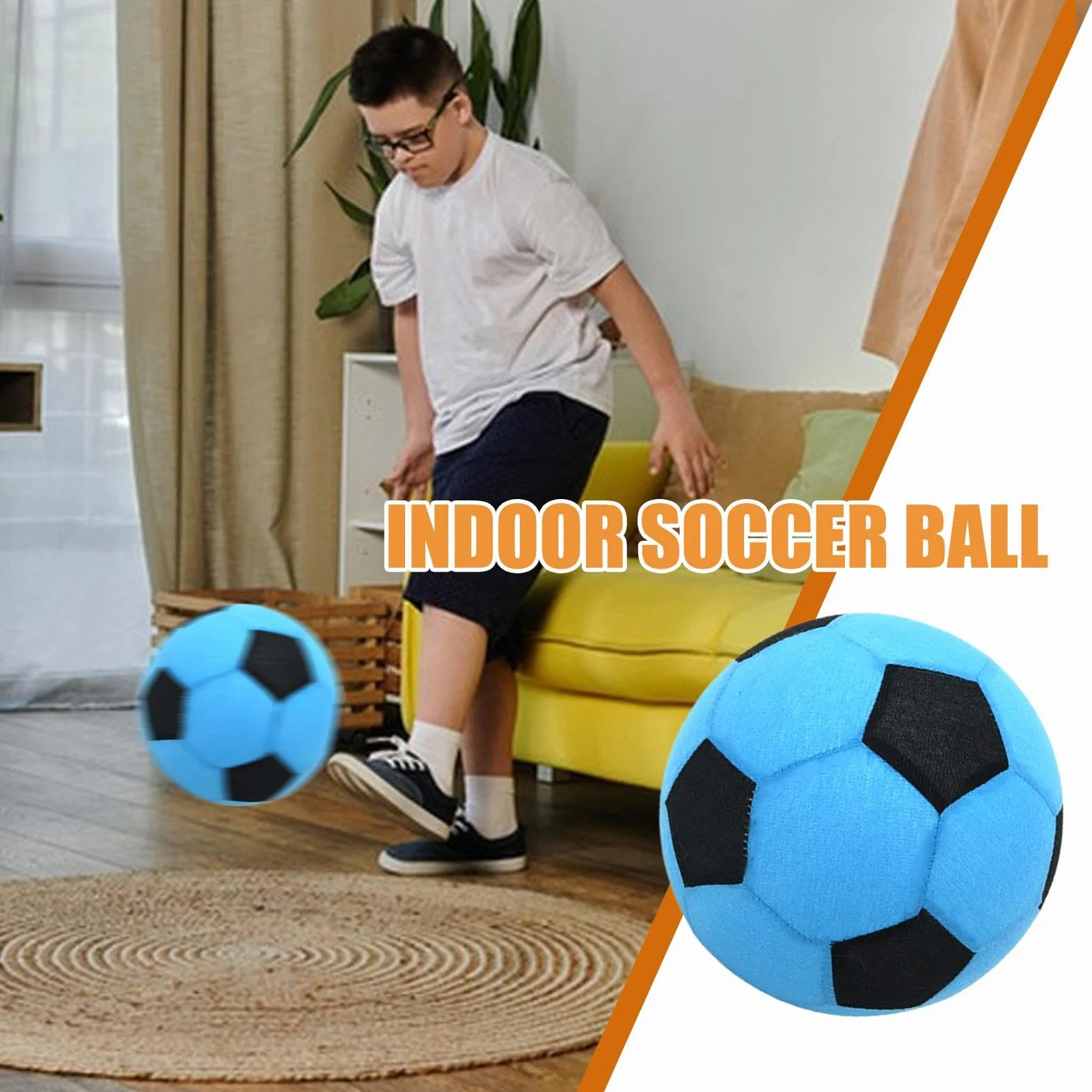 Ballon de Football Gonflable en Tissu Souple étanche