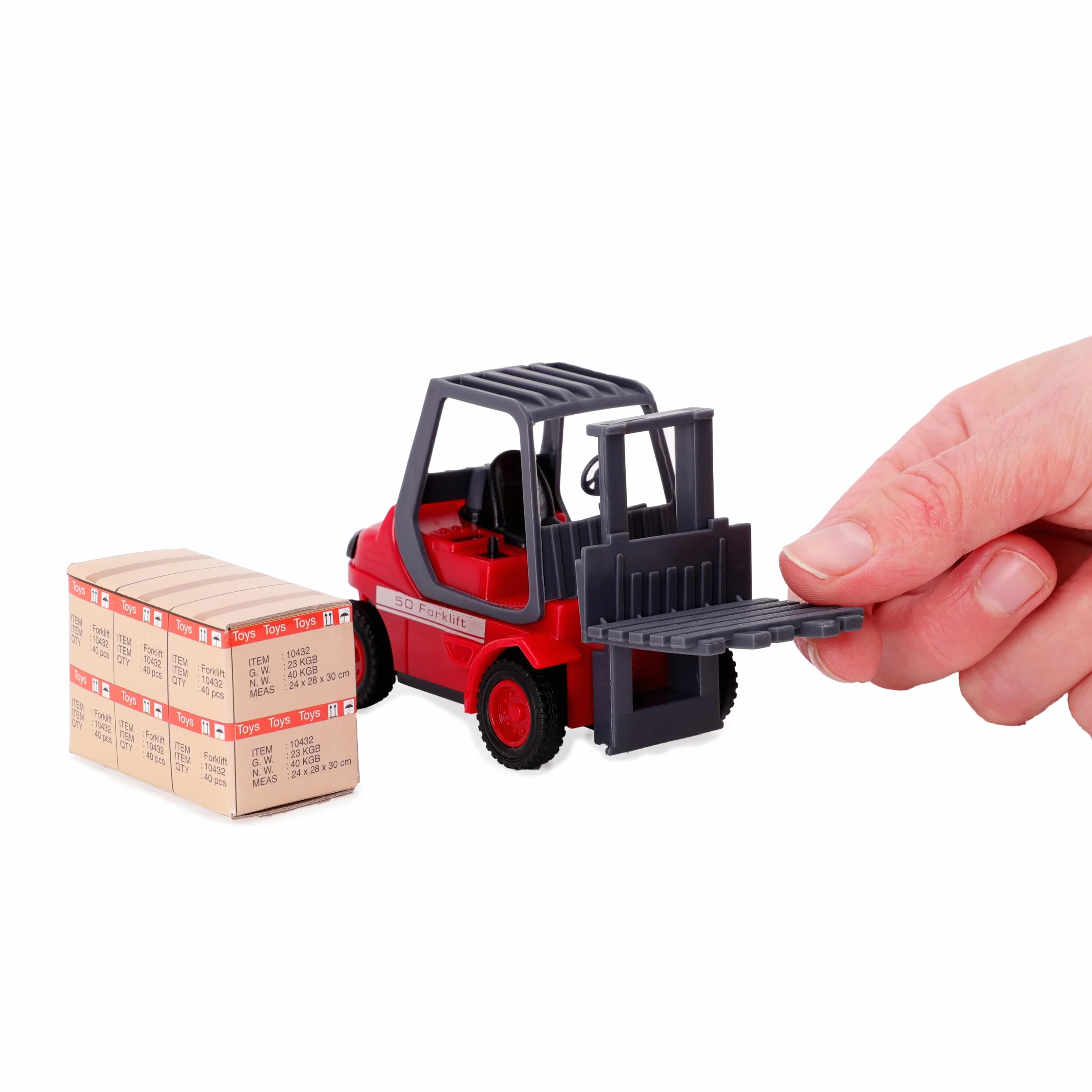 Toyland Coffret Load & Go Camion Man Chariot élévateur Palette 15cm 1:48 Construction Métal Plastique 3 Ans Bleu