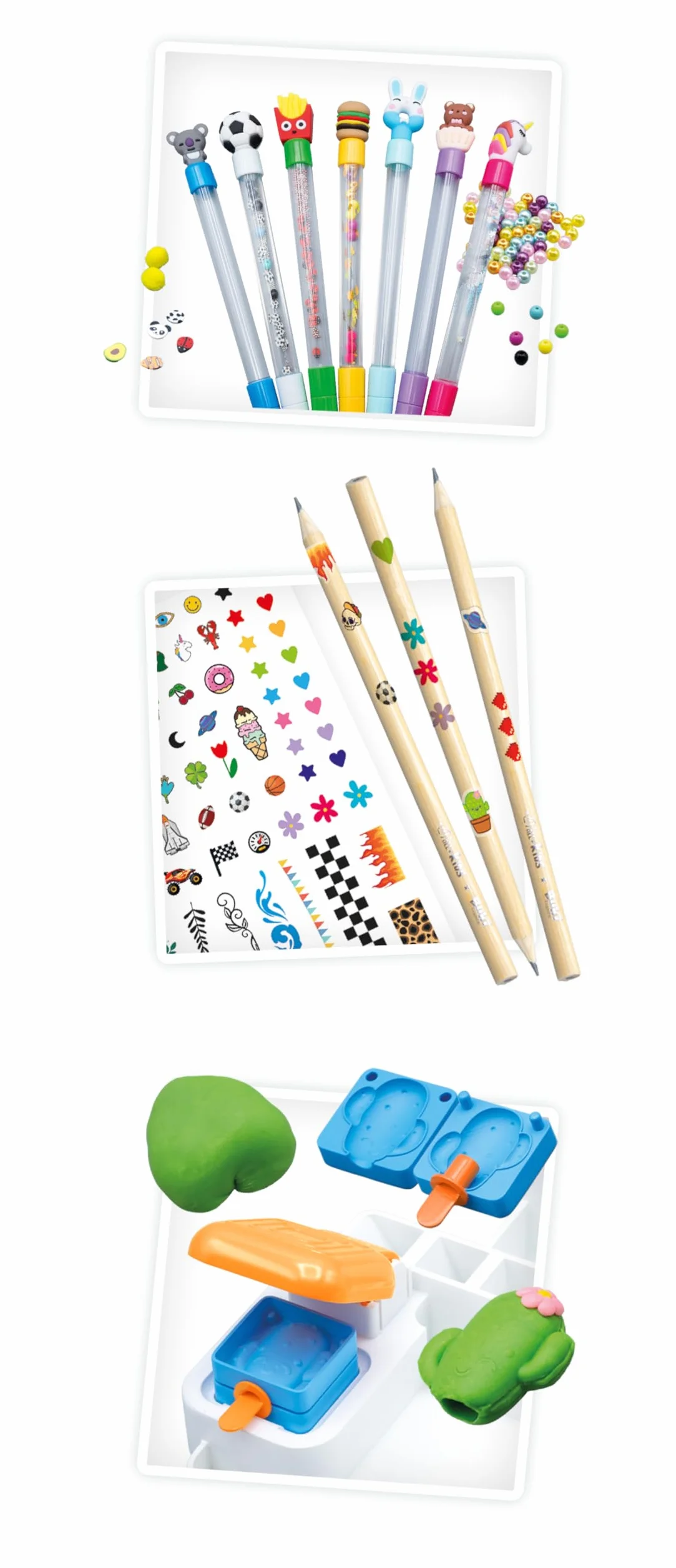 Buki Fabrique à stylos Station Customisation Crayons Bureau Kit Créatif Enfant dès 6 Ans Stylos Stickers Masking Tape Gommes Accessoires DIY FK007