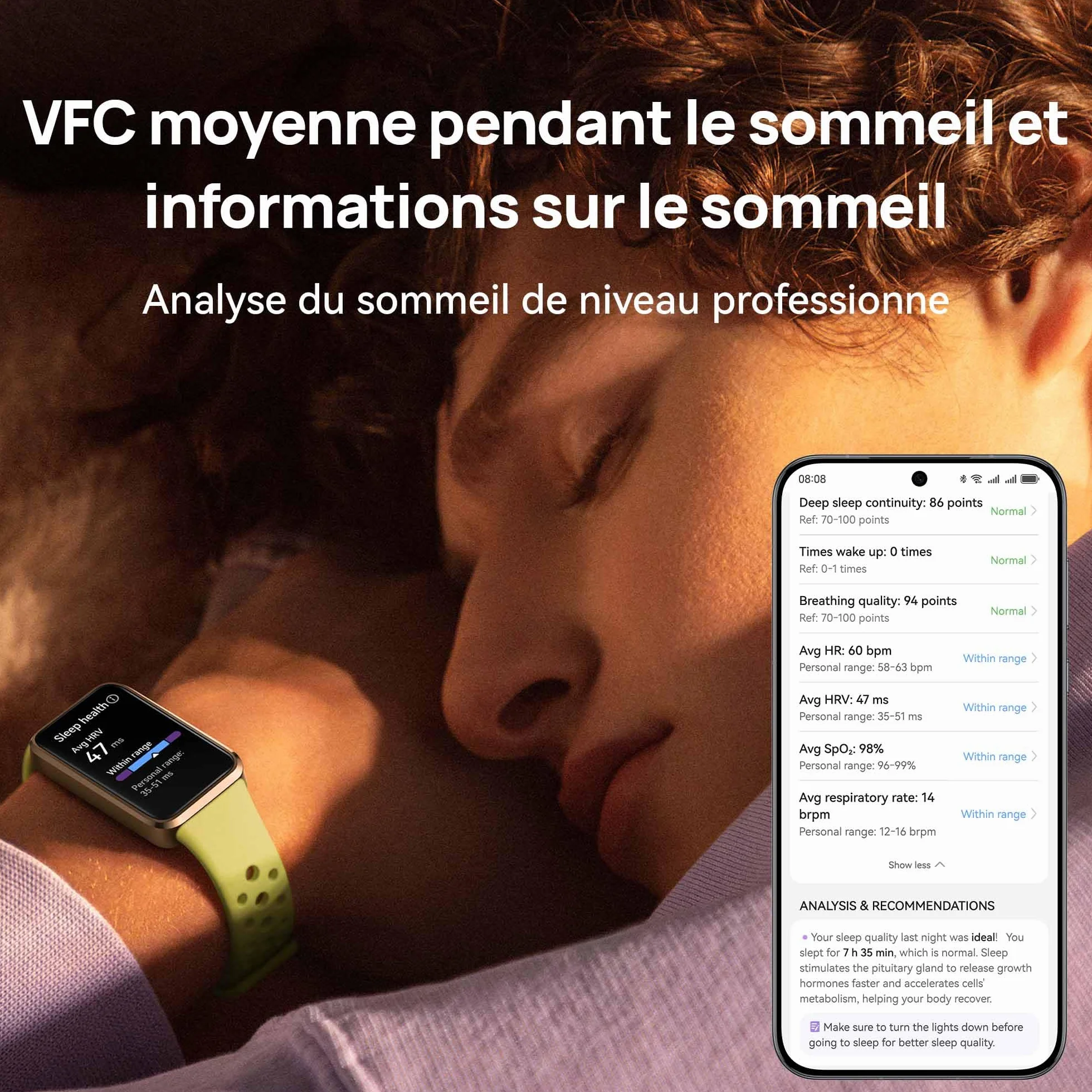 HUAWEI Band 10 Montre Connectée Surveillance Condition Physique IA Analyse Sommeil Professionnel VRC 14 Jours iOS Android Noir