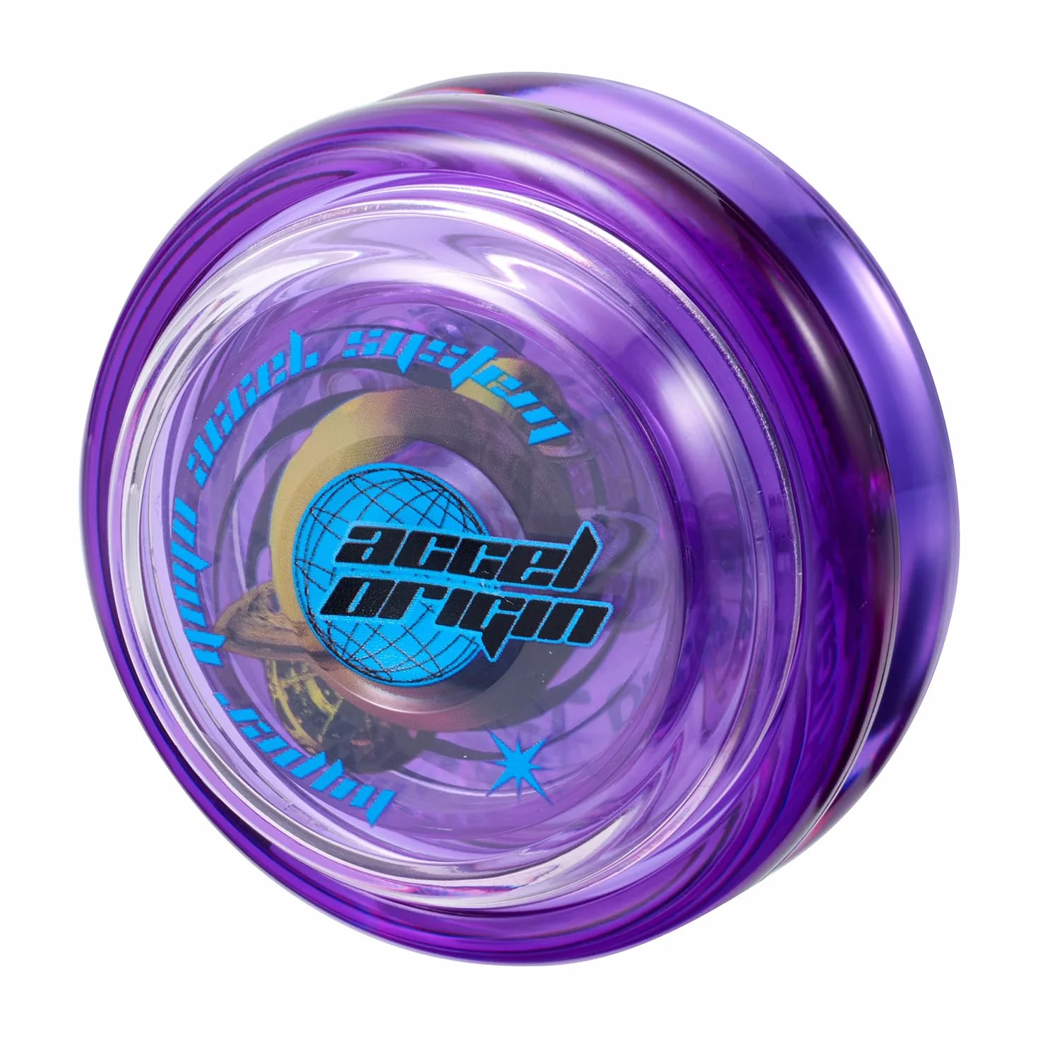 Bandai Accel Hyper Yoyo Violet Jeu d'adresse pour Enfants de 8 Ans avec Son système Accel